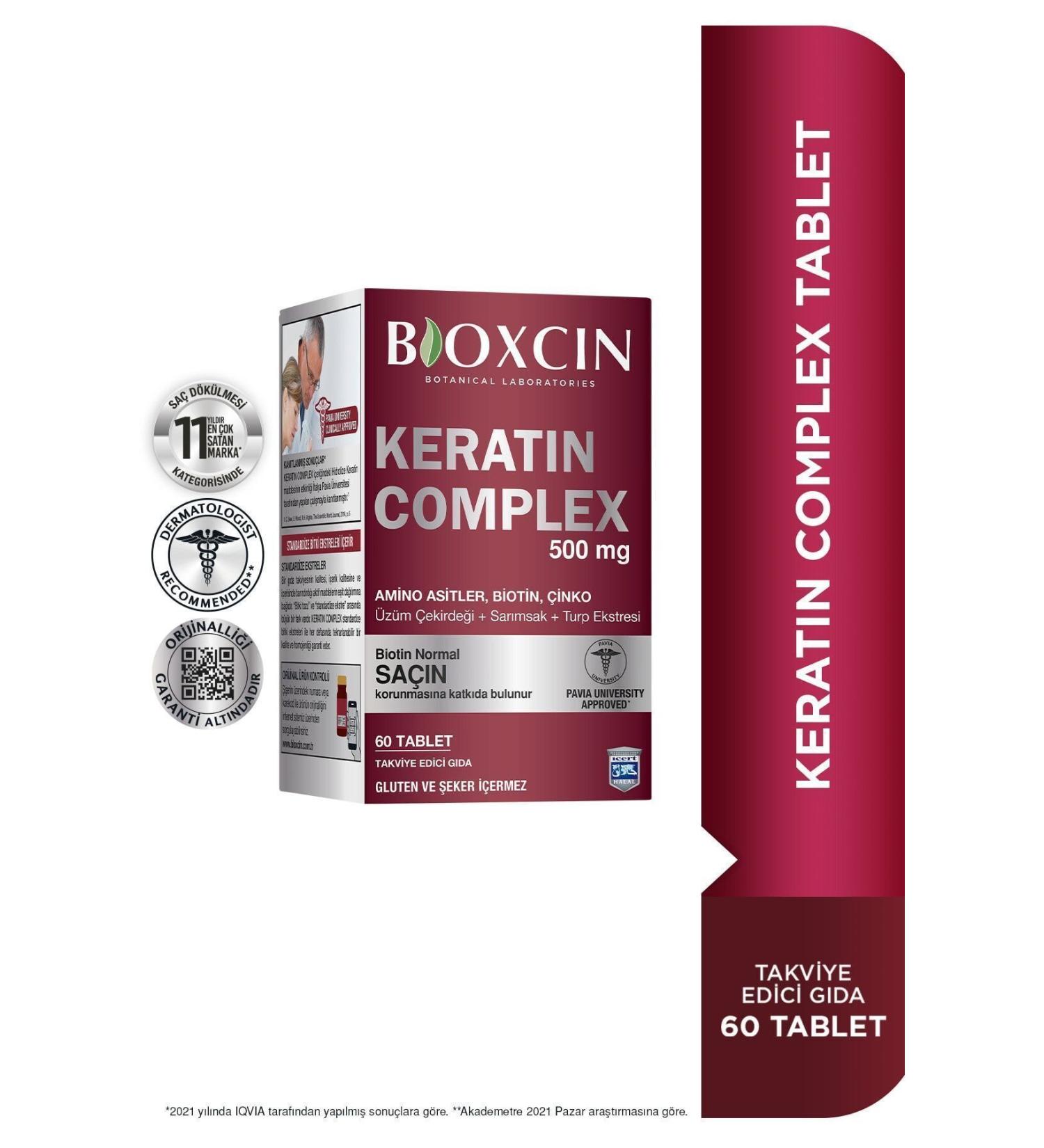 Bioxcin Keratin Complex 500 Mg 60 Tablets - Buy Online on GoSupps.com