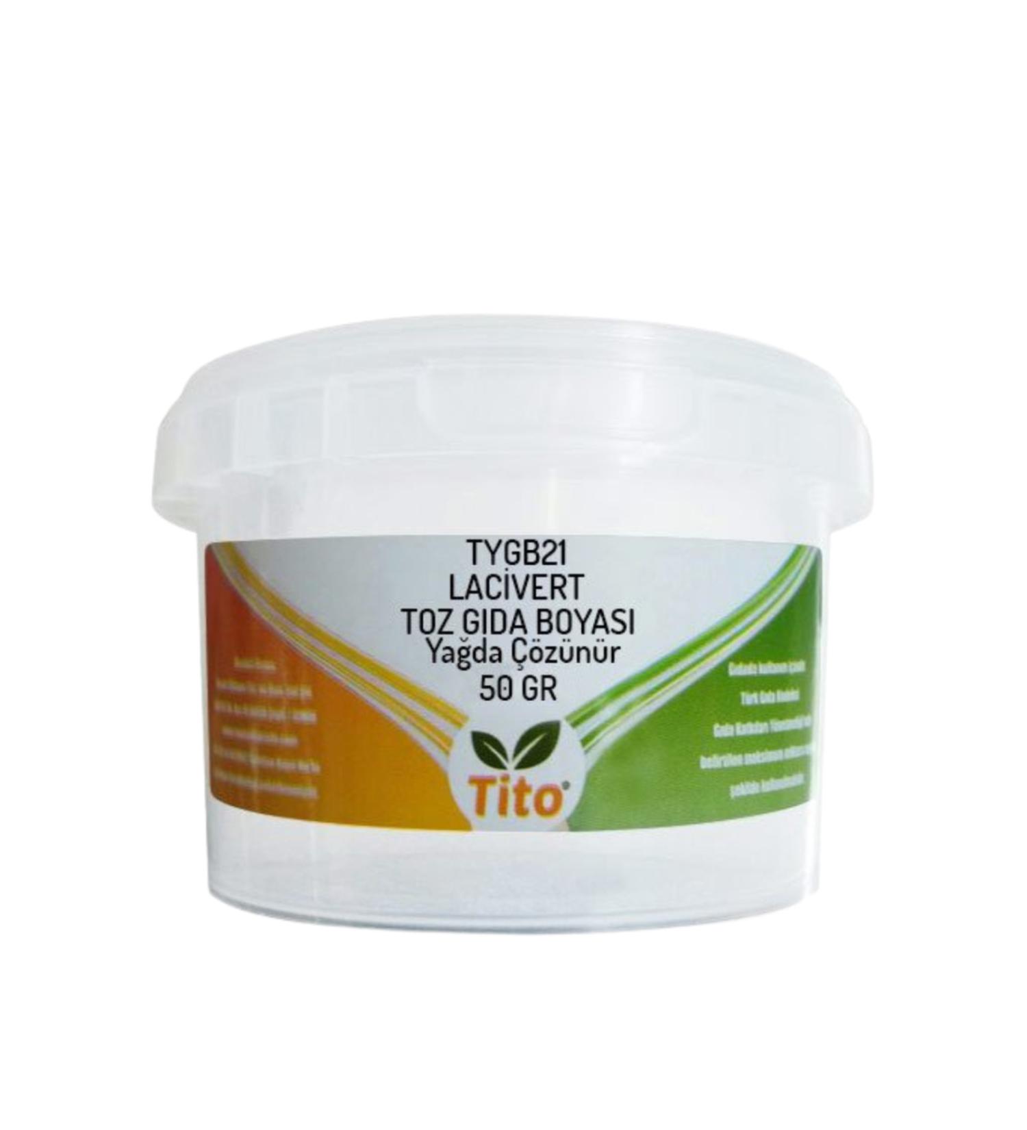 Tito Navy Blue Food Colorant Powder Oil Soluble E132 50 G