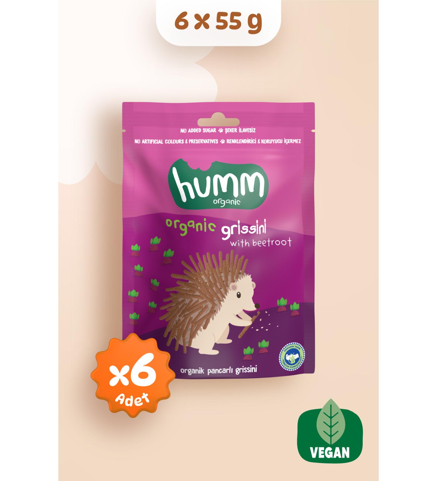 Humm Organic Organic Beetroot Grissini 6 X 55 gr - Buy Online on GoSupps.com