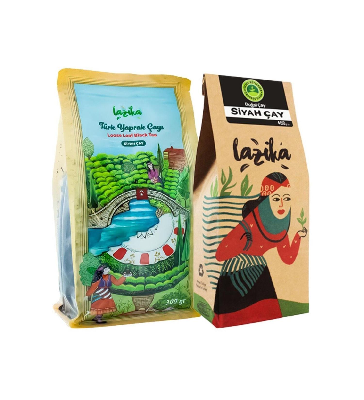 LAZIKA 1xTurkish Leaf Black Tea 300g 1xNatural Black Tea 400g - Buy Online on GoSupps.com