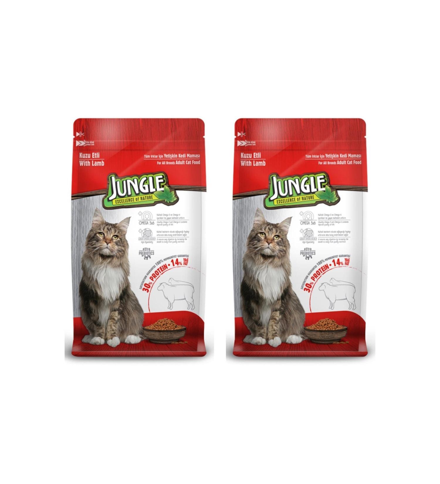 Jungle Lamb Adult Cat Food 1500 gr X 2 Pieces