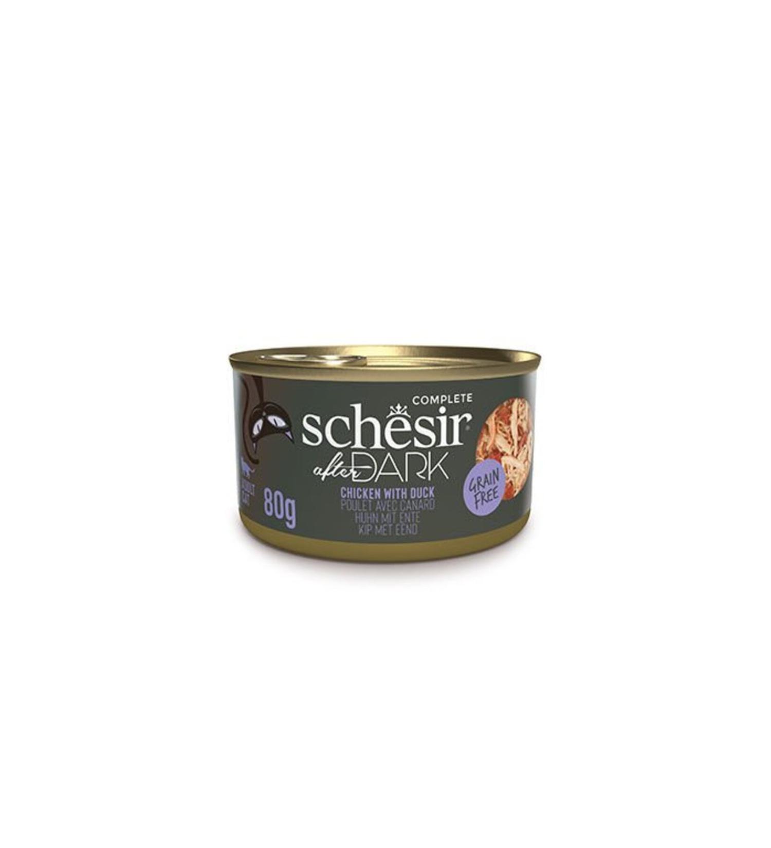 Schesir After Dark Chicken and Duck Adult Cat Canned Food in Broth 80 Gr - Petshopundan
