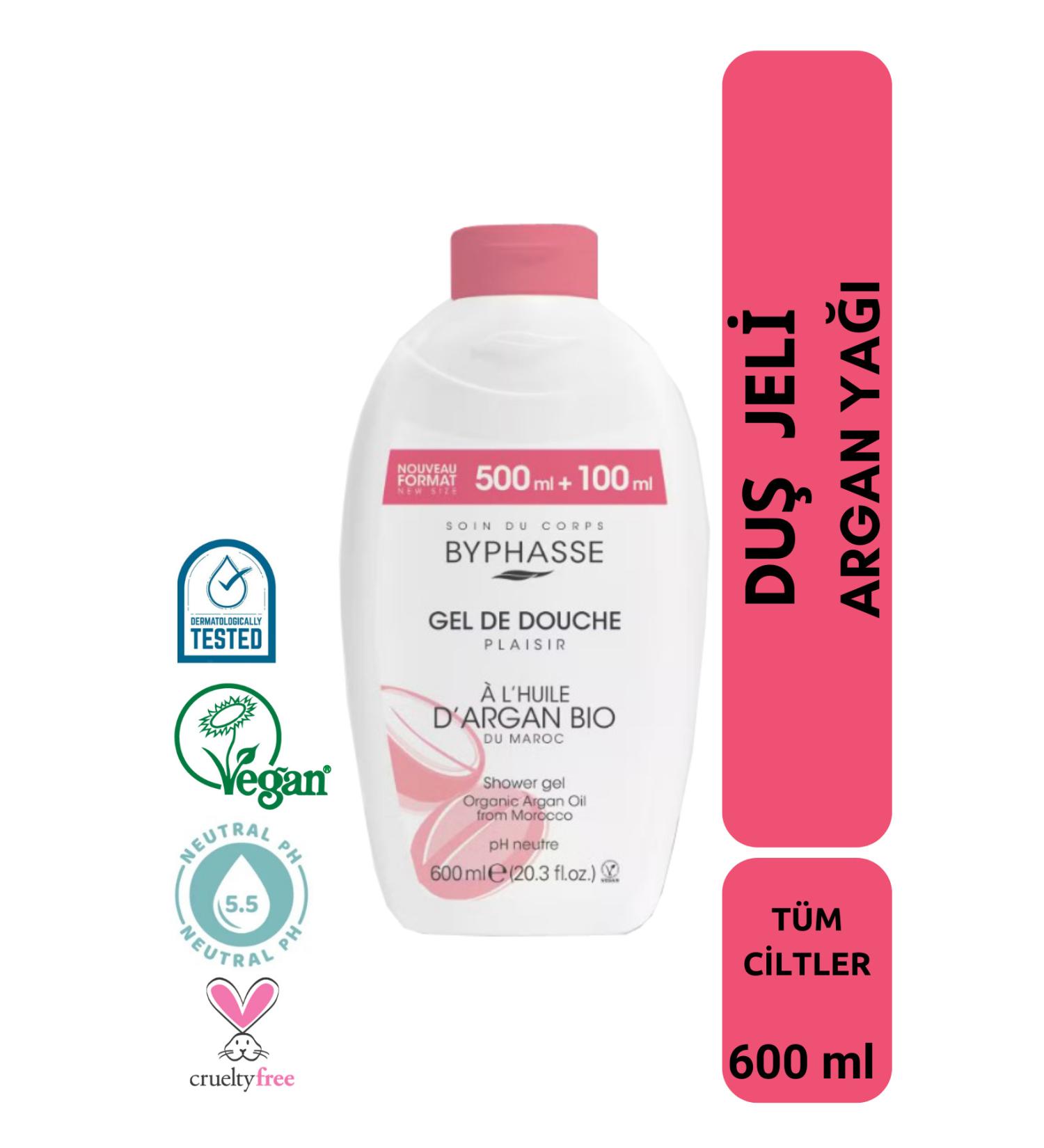 BYPHASSE Plaisir Organic Argan Oil Shower Gel 600ml