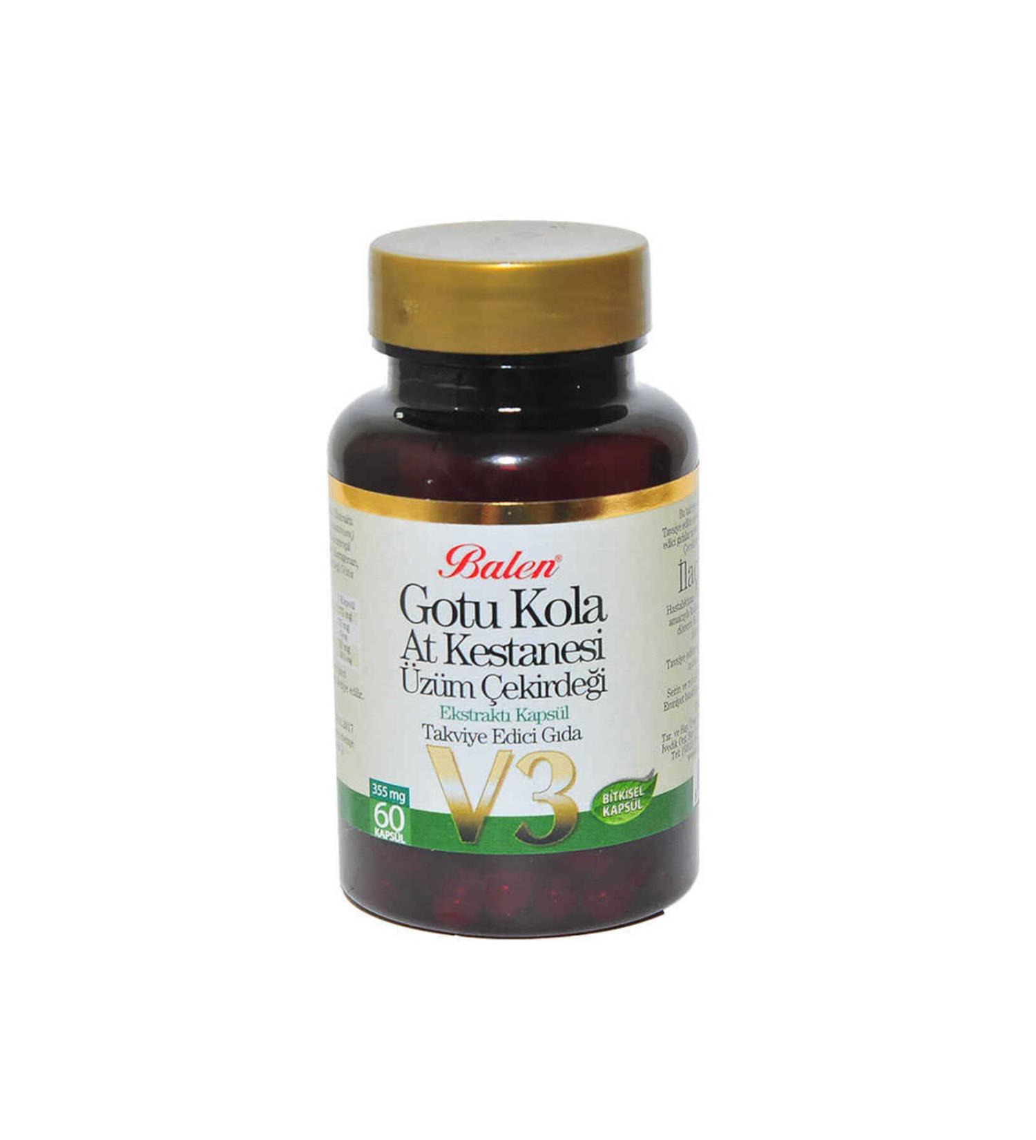 colezium Gotu Kola Horse Chestnut Grape Seed Extract V3 60 Capsules