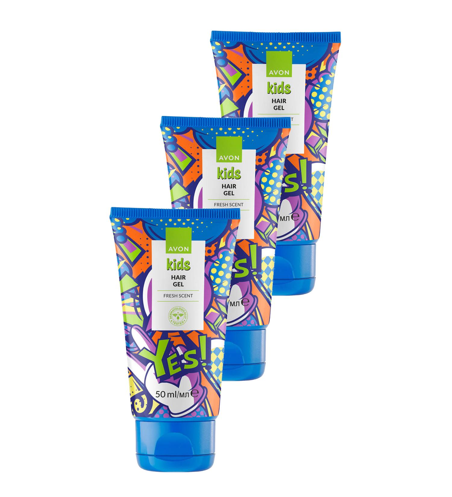 Avon Kids Yes Fresh Scented Hair Gel 50 Ml. Triple Set - Buy Online on GoSupps.com