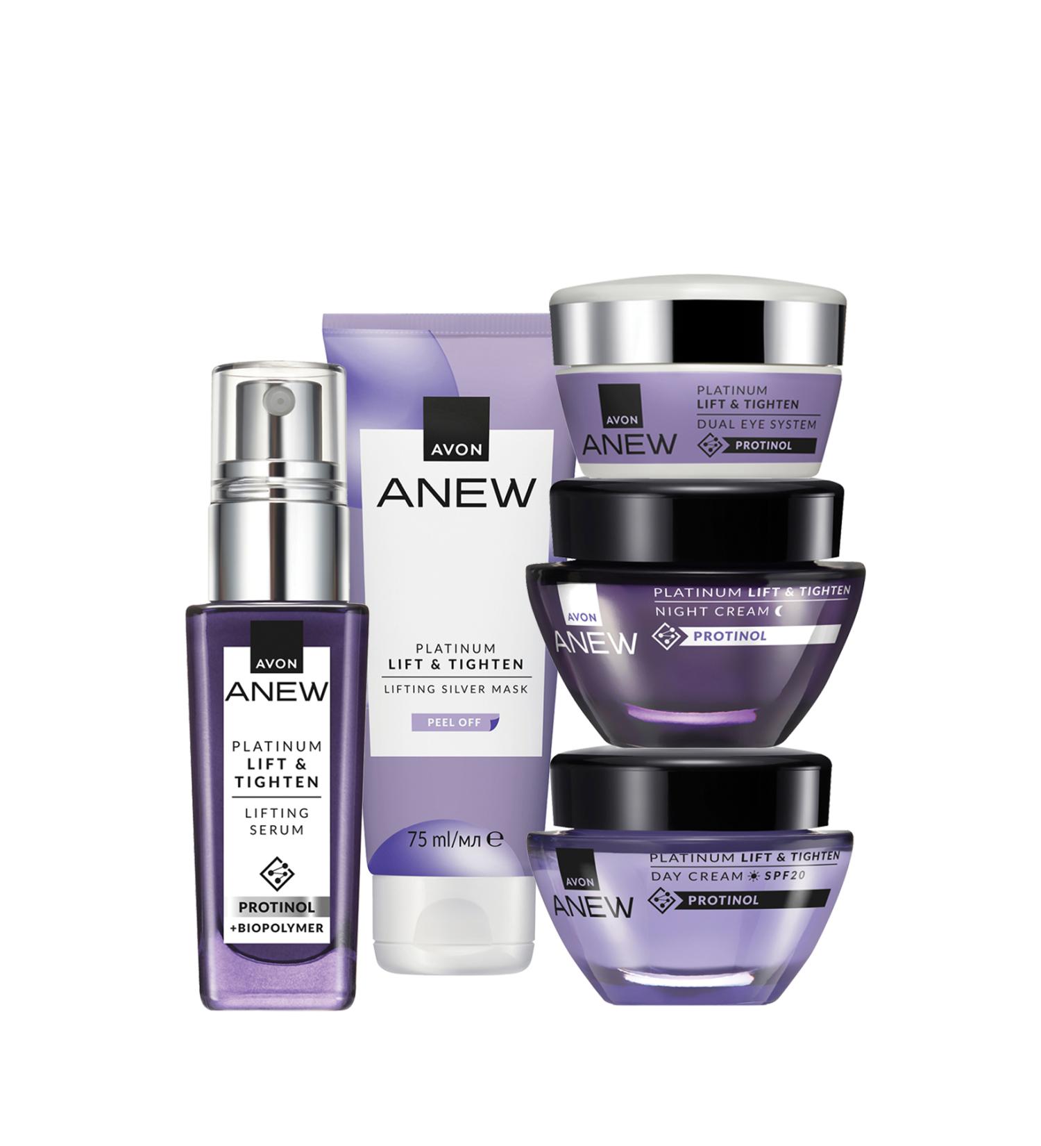 Avon Anew Platinum Lift & Tighten Five Piece Facial Care Package - Buy Online on GoSupps.com