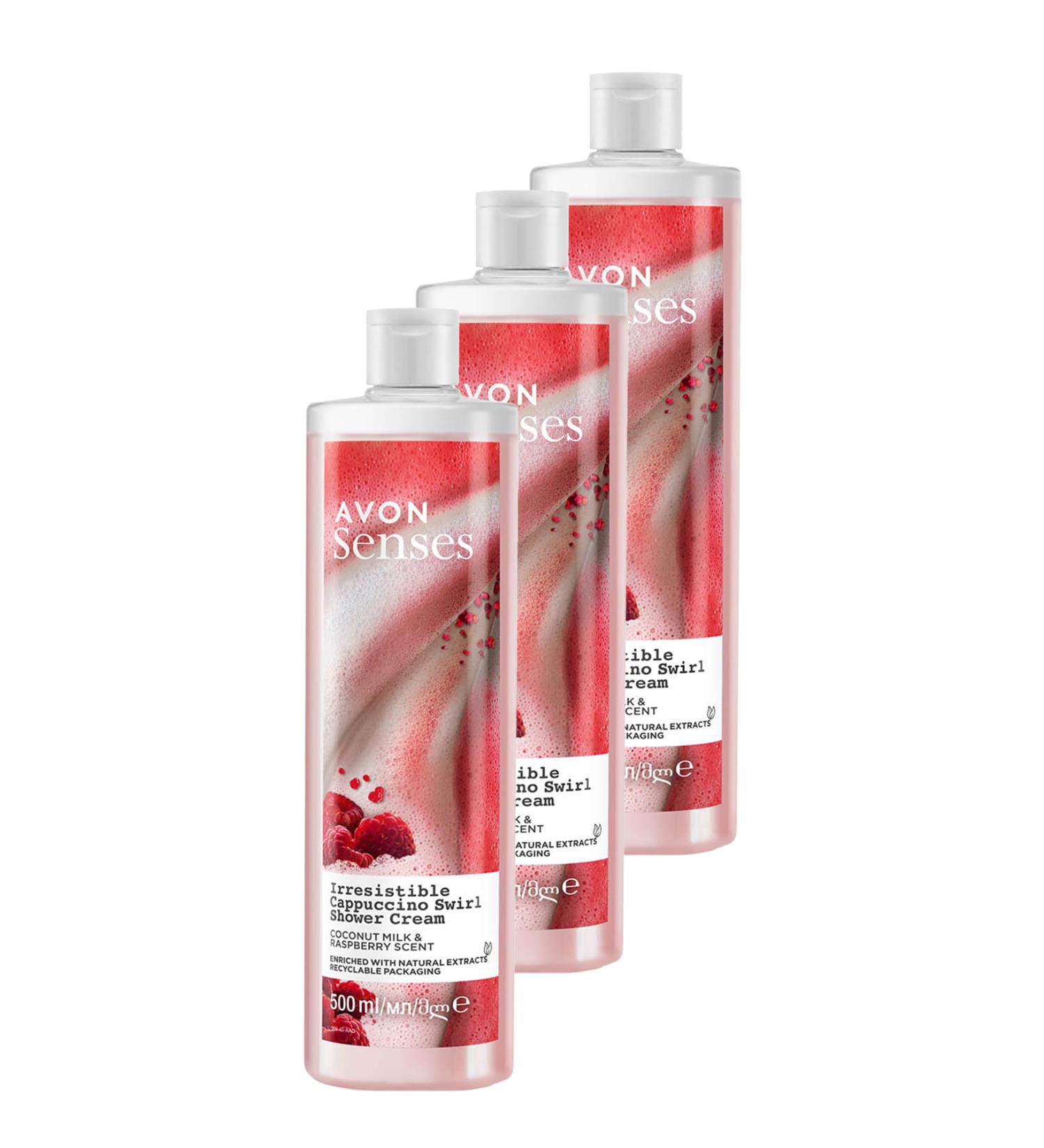 Avon Senses Coconut Milk and Blackberry Scented Shower Cream 500 Ml. Triple Set - Buy Online on GoSupps.com