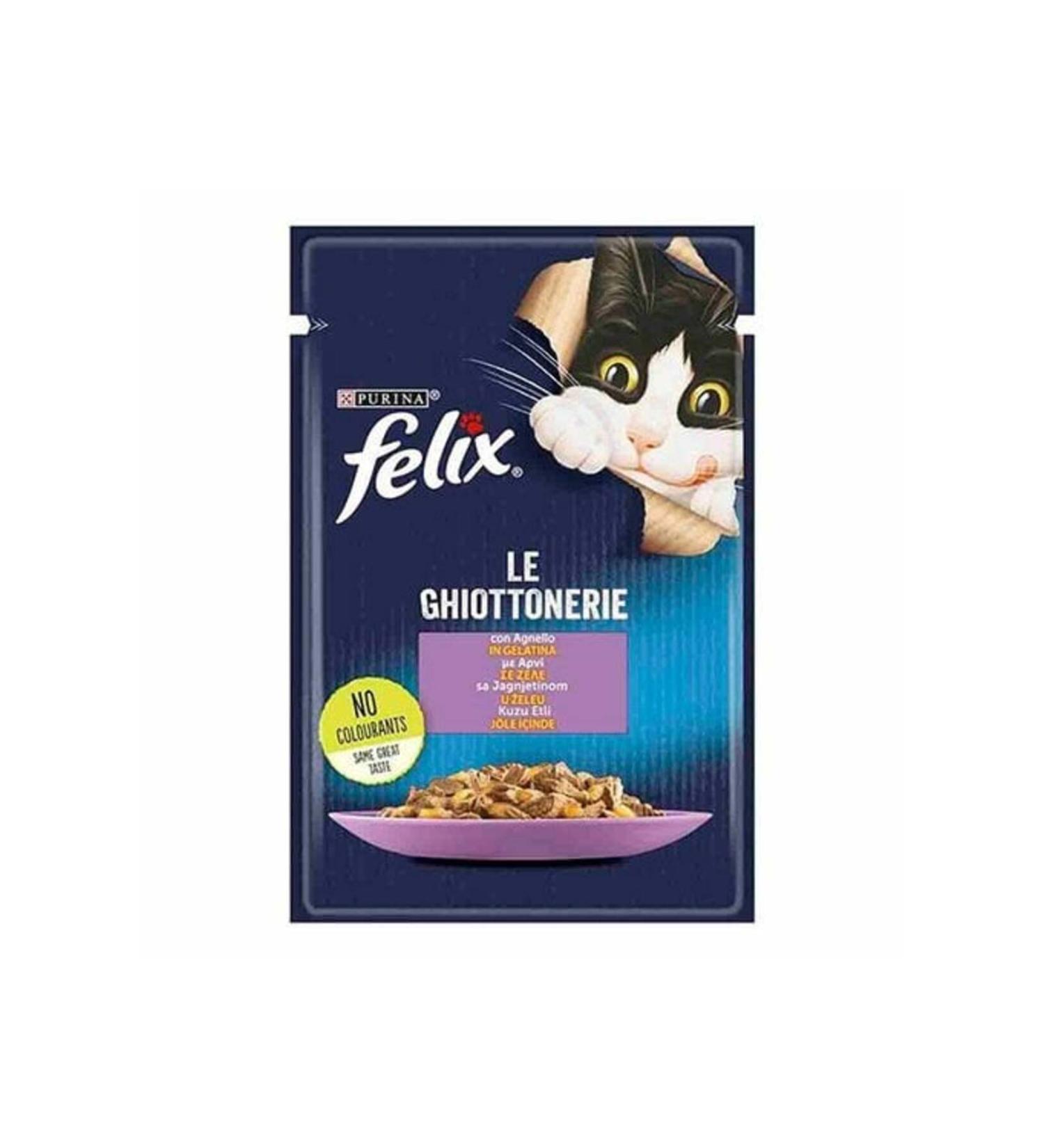 FELIX Pouch Lamb Adult Cat Canned Food 26 Pieces 85 gr - Petshopundan