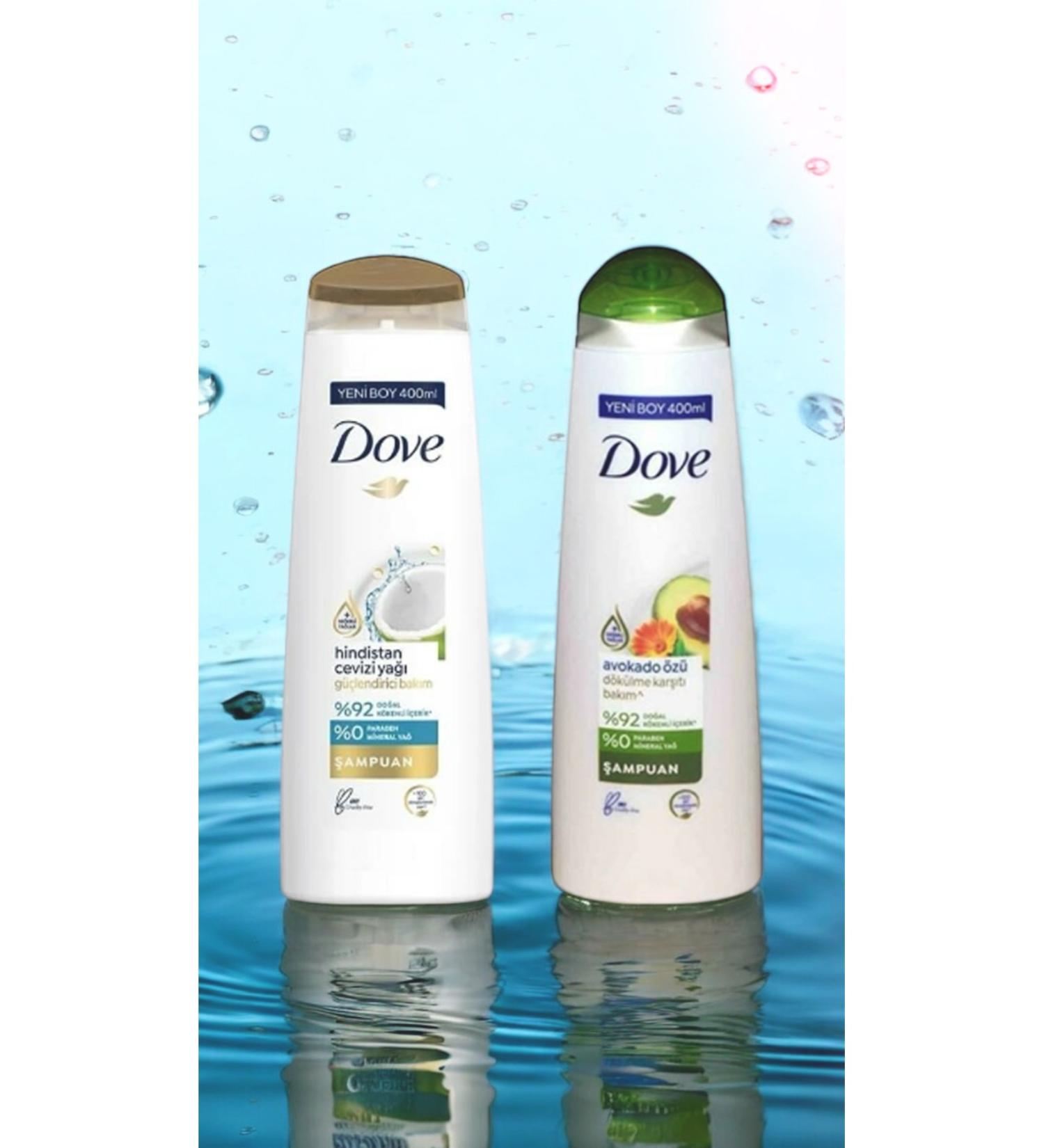 Dove Coconut and Avocado Essence Shampoo Set 2x400 Ml