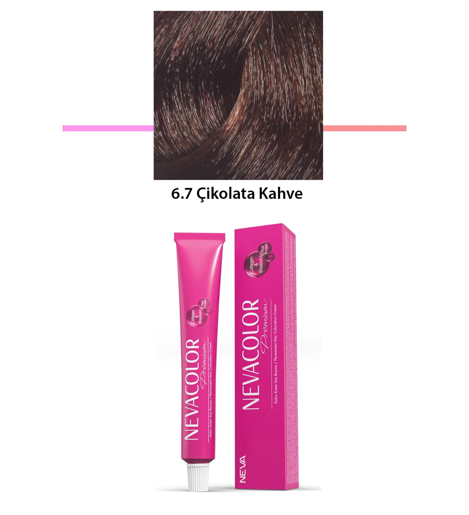 Ziya Digital Premium 6.7 Chocolate Brown - Permanent Cream Hair Dye 50 g Tube