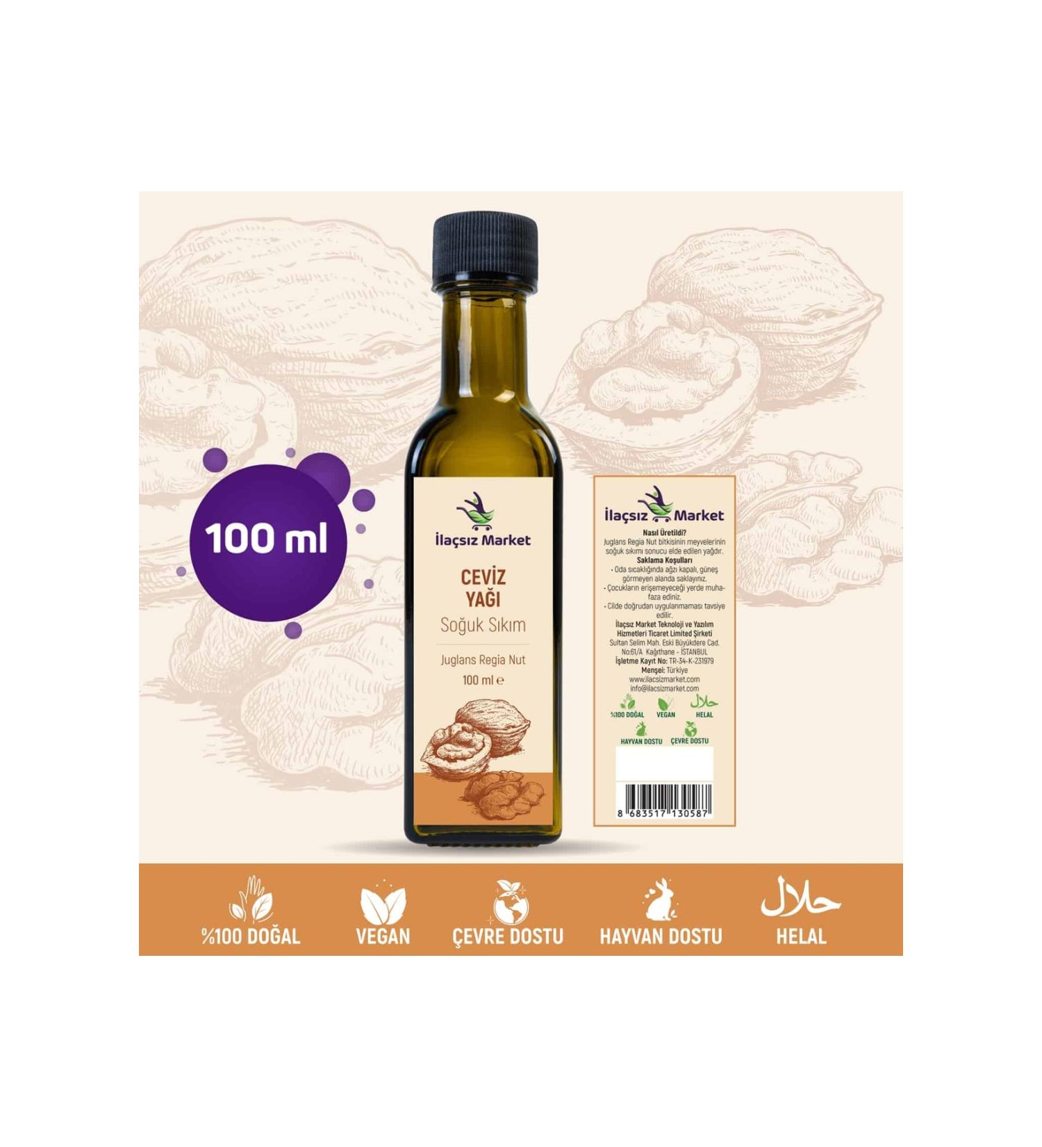 Drug-Free Market Walnut Oil / 100 Ml.