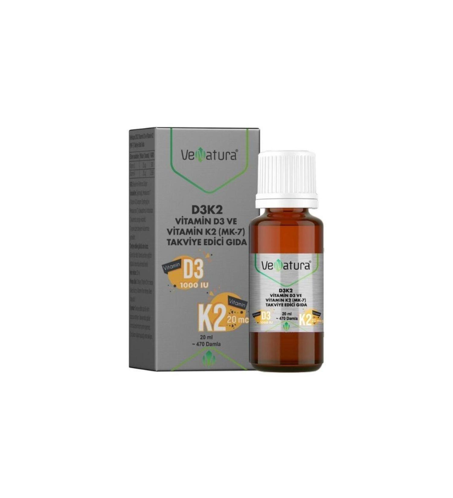 Venatura D3k2 Menaquinon 7 Drops 20 ml