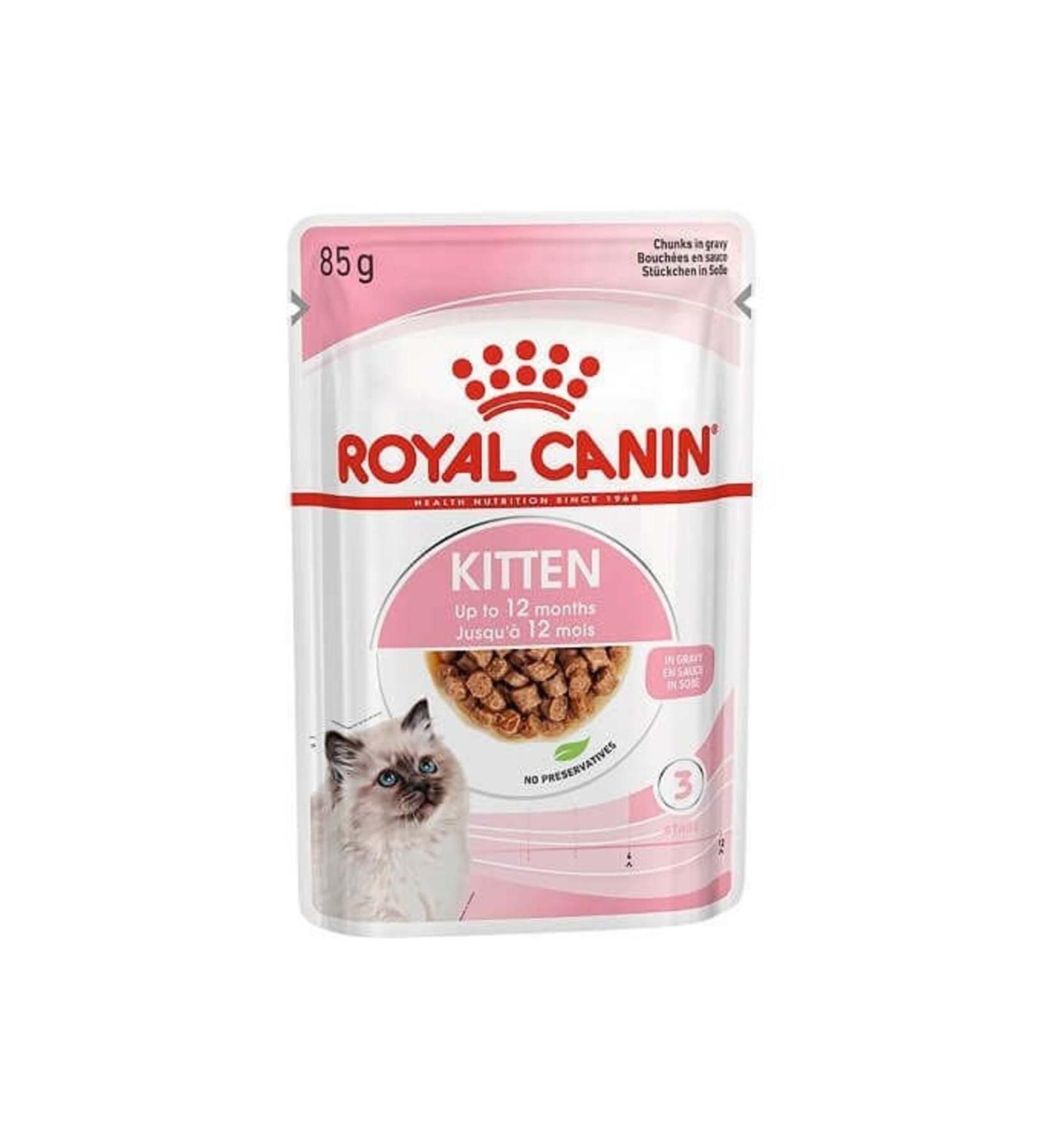 Royal Canin Pouch Kitten Gravy Kitten Canned Food 12 Pieces 85 Gr - Petshopundan