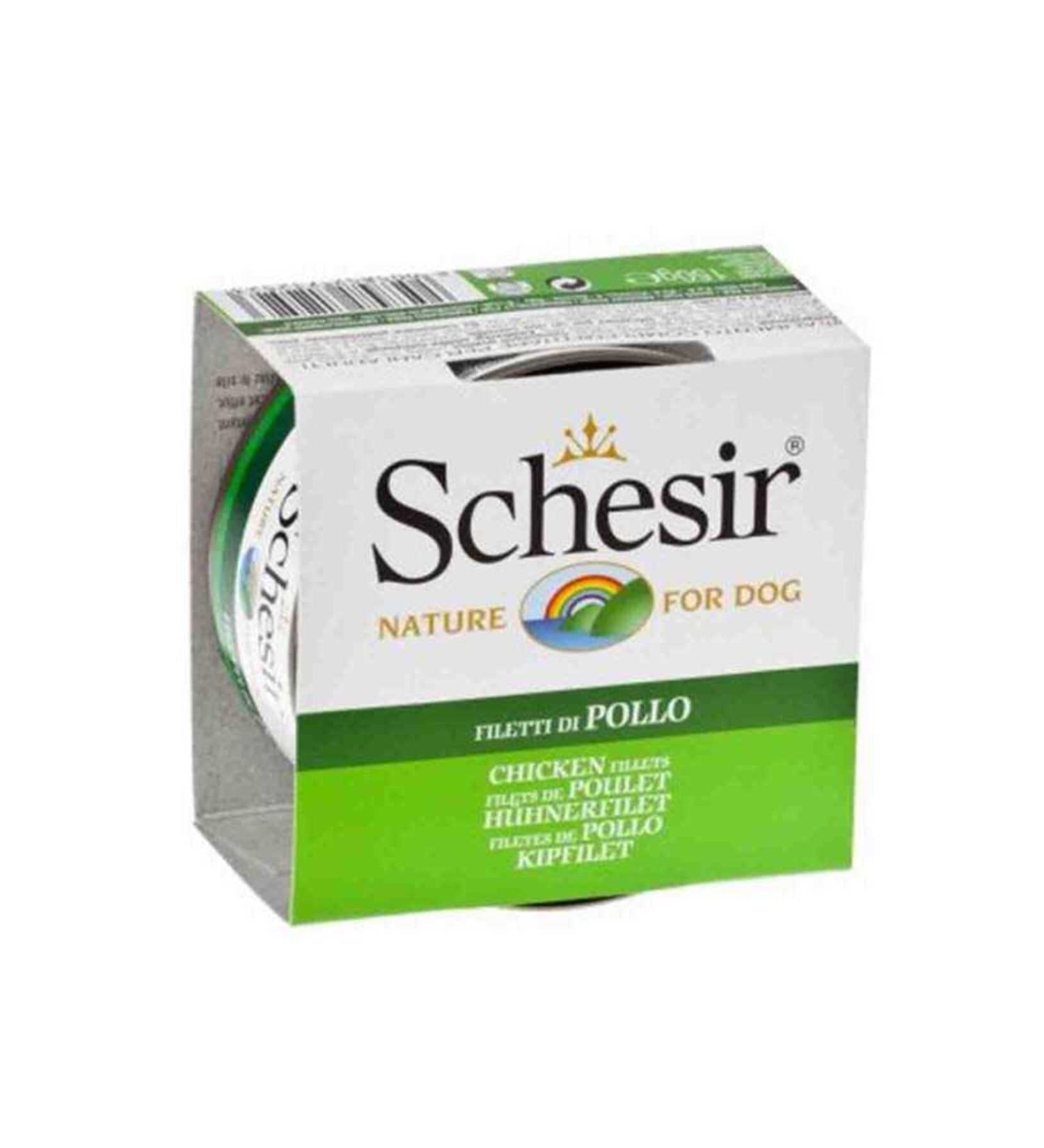 Schesir Jelly Pouch Chicken Fillet Canned Adult Dog Food 150 Gr - Petshopundan