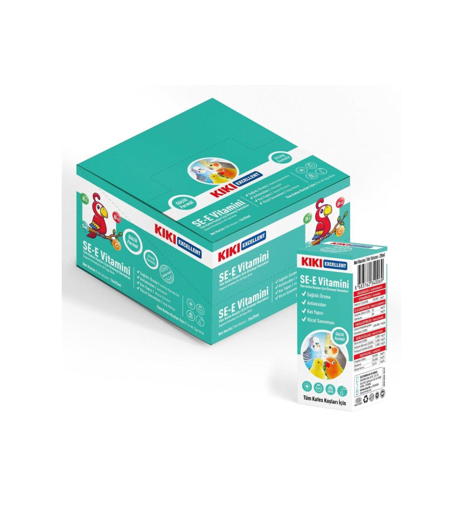 Furlo KIKI Excellent Bird SE-E Vitamin 25 ml. 16 Pieces (Box) - Petshopundan