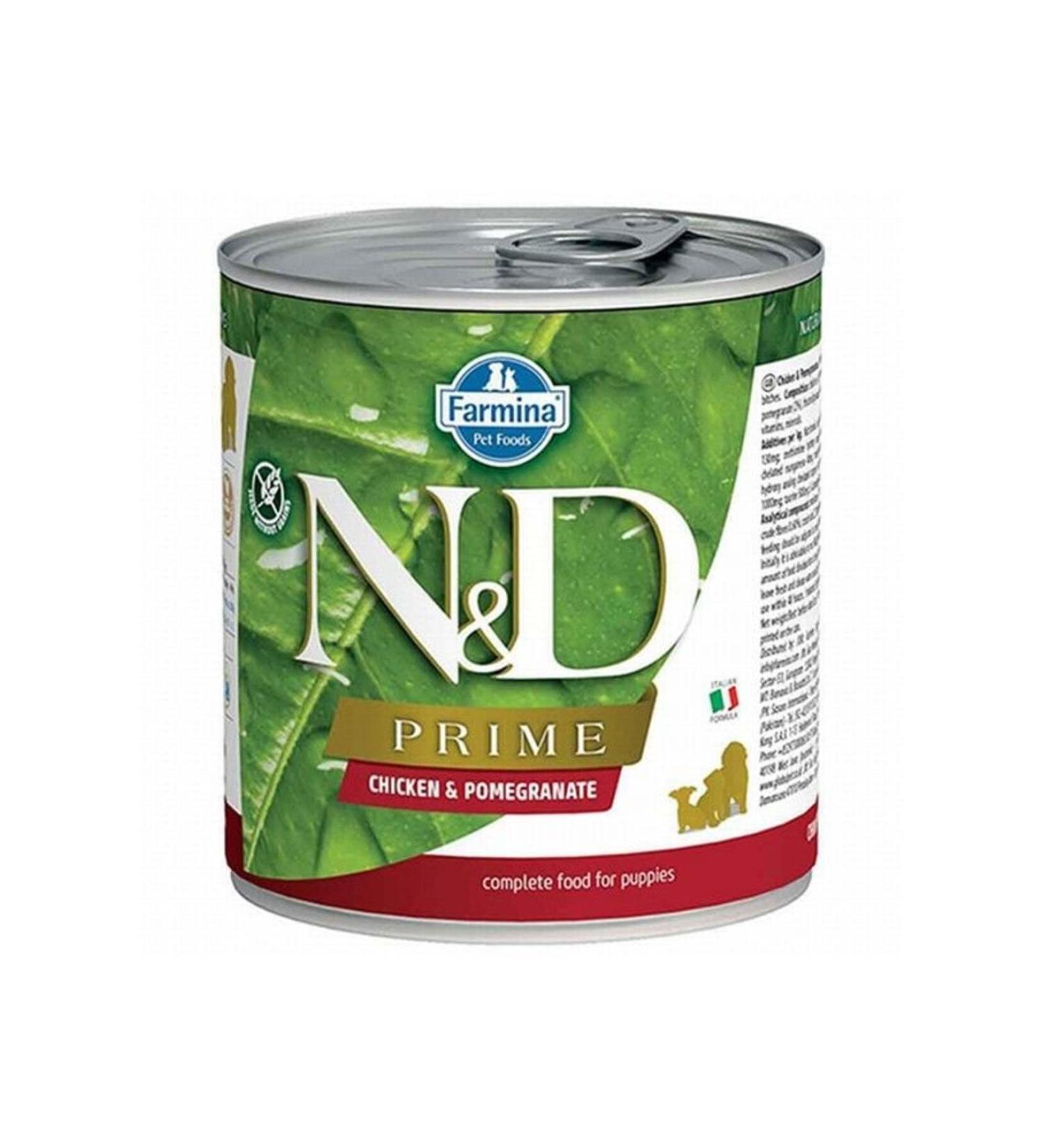 N & D Prime Chicken Pomegranate Grain-Free Puppy Canned Food 6 Pieces 285 Gr - Petshopundan