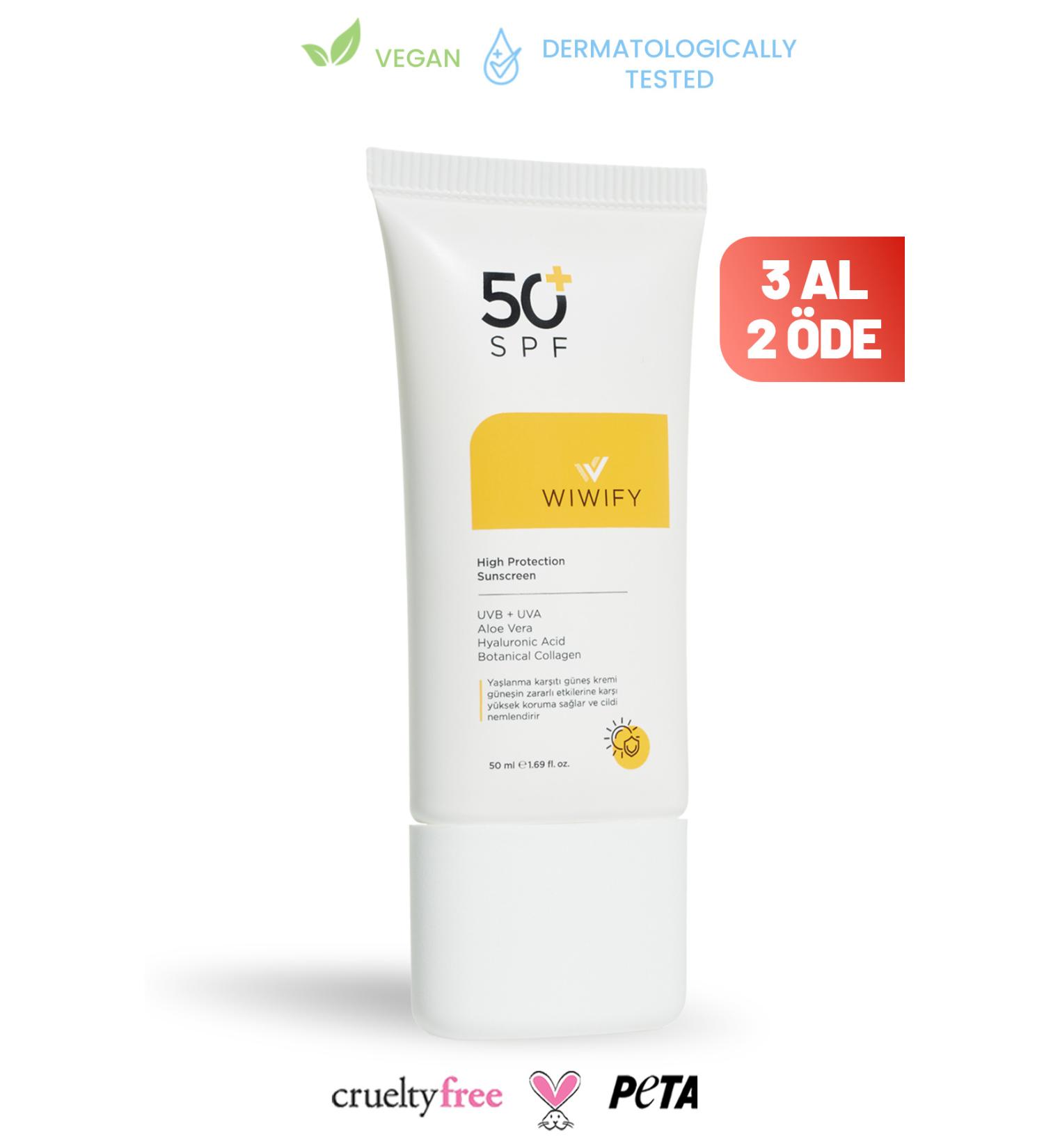 WIWIFY Anti-Spot Skin Tone Equalizer High Protection Sun Cream Spf 50+ 50ml (ALOE VERA EXTRACT) Pa++++ - Buy Online on GoSupps.com