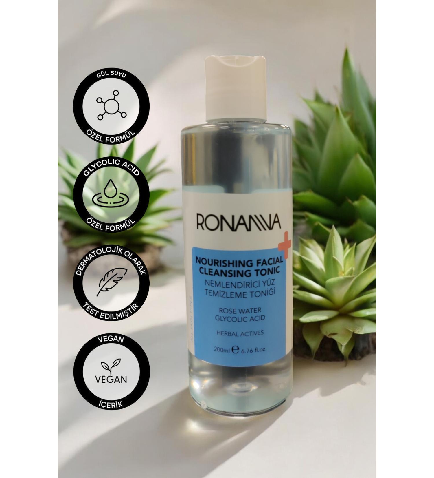 Ronanna Pore Tightening Brightening Moisturizing Purifying Facial Cleansing Toner 200 ml - Buy Online on GoSupps.com