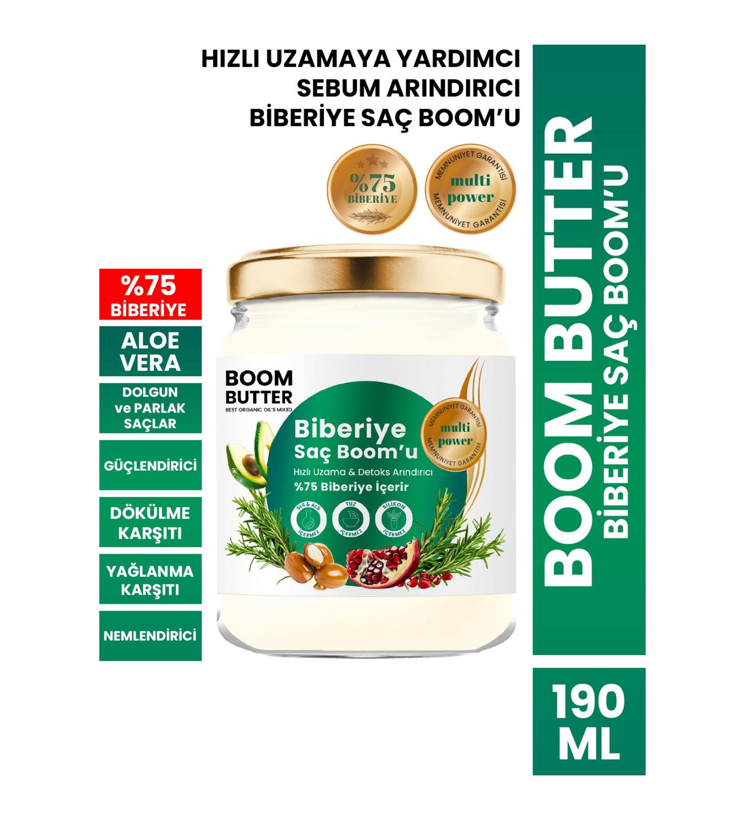 BOOM BUTTER Rapid Growth and Detox Purifier Rosemary Hair Care Boom 190 ML - Buy Online on GoSupps.com