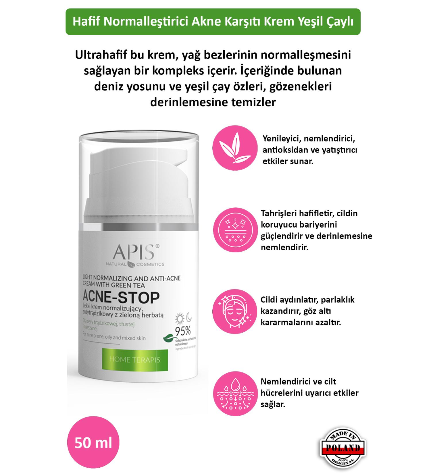 Apis Natural Cosmetics Anti-acne Cream Normalizer - 50ml