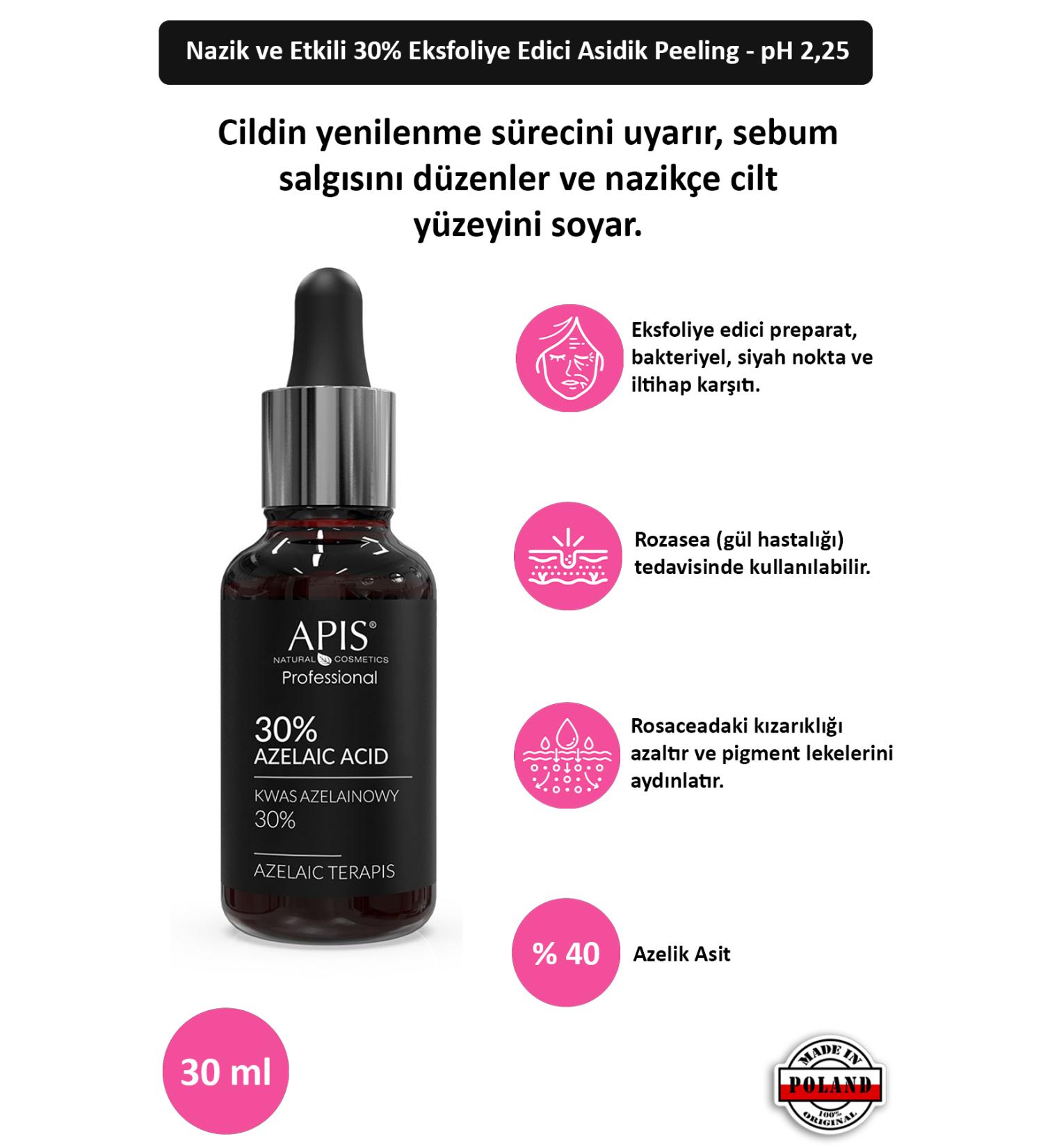 Apis Natural Cosmetics 0 Azelaic Acid Soothing and Anti-Spot Serum - 30ml - Buy Online on GoSupps.com