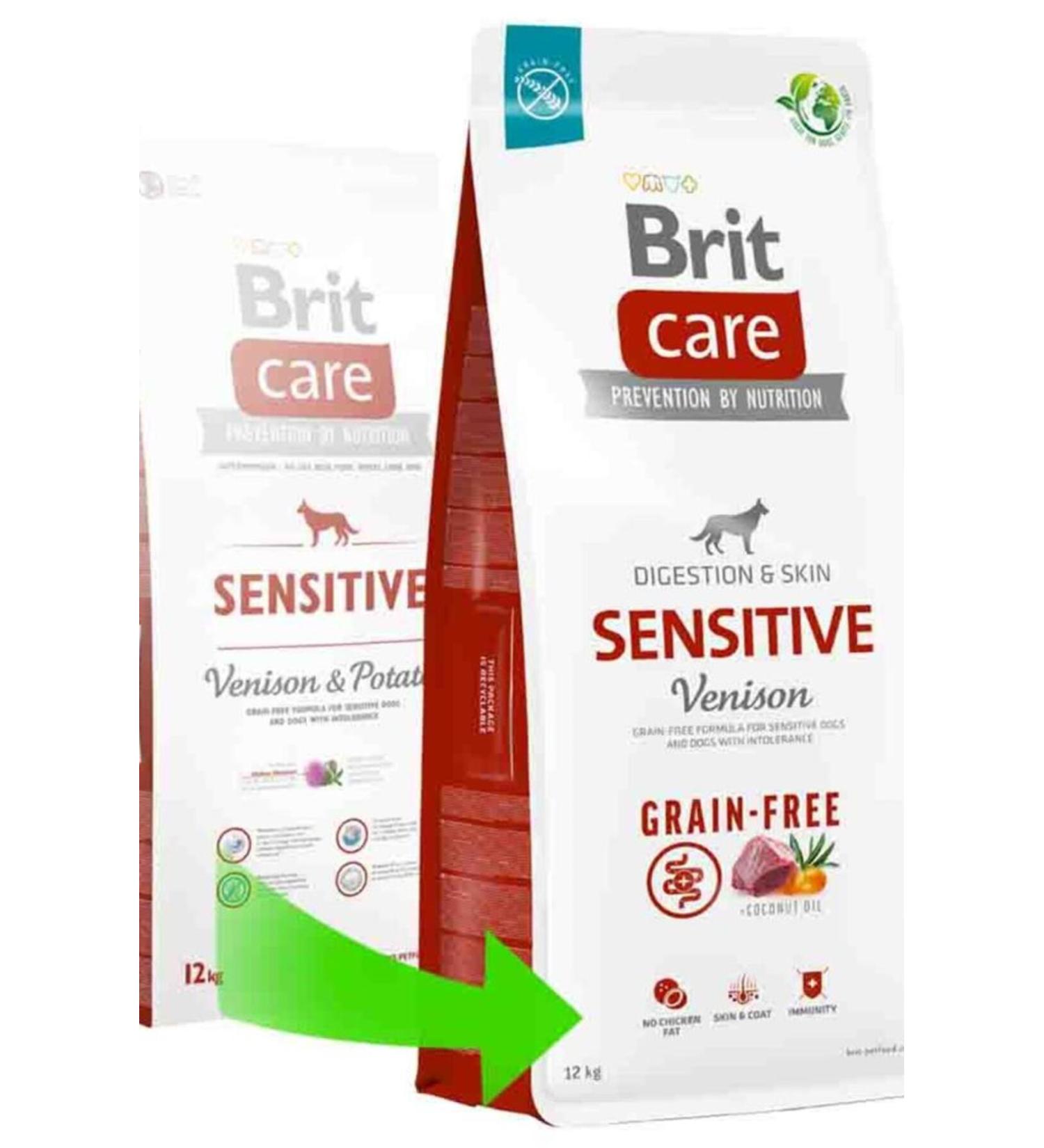 Brit Care Sensitive Deer and Potato Grain-Free Adult Dog Food for All Breeds 12 Kg