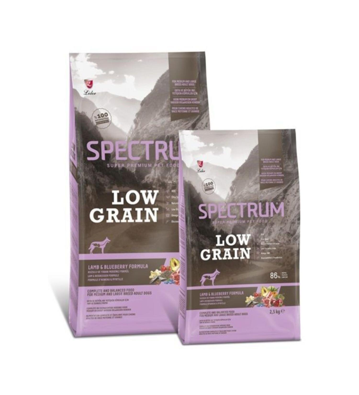 Spectrum Low Grain Lamb Meat and Blueberry 12 Kg Medium and Large Breed Adult Dog Food
