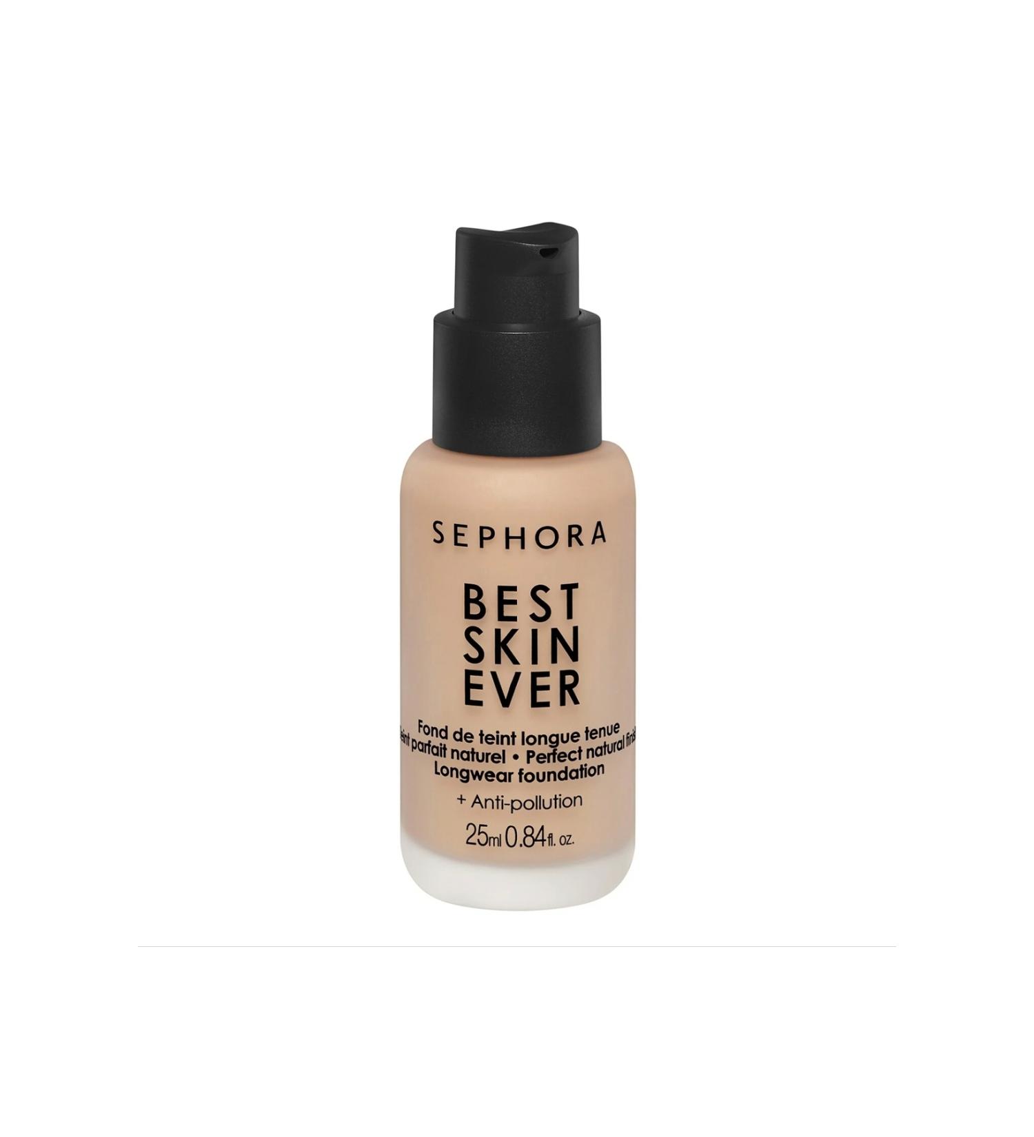 Sephora Best Skin Ever Liquid Foundation Texture: Liquid Coverage: Medium Finish: Satin Skin Type: All Skin Types