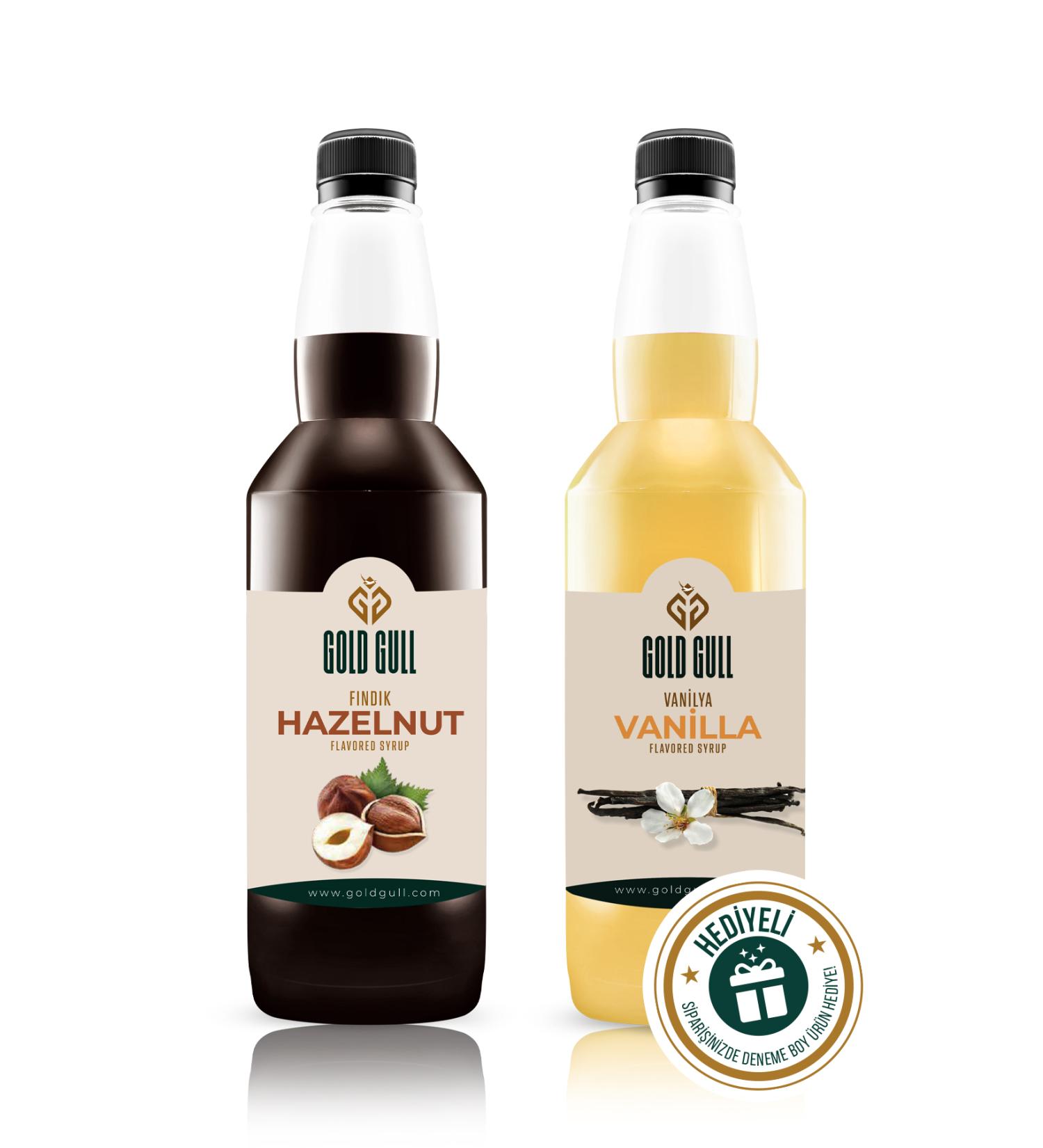 gold gull Hazelnut & Vanilla Flavored Coffee & Fruit Syrup 2 X 700 Ml. - Buy Online on GoSupps.com