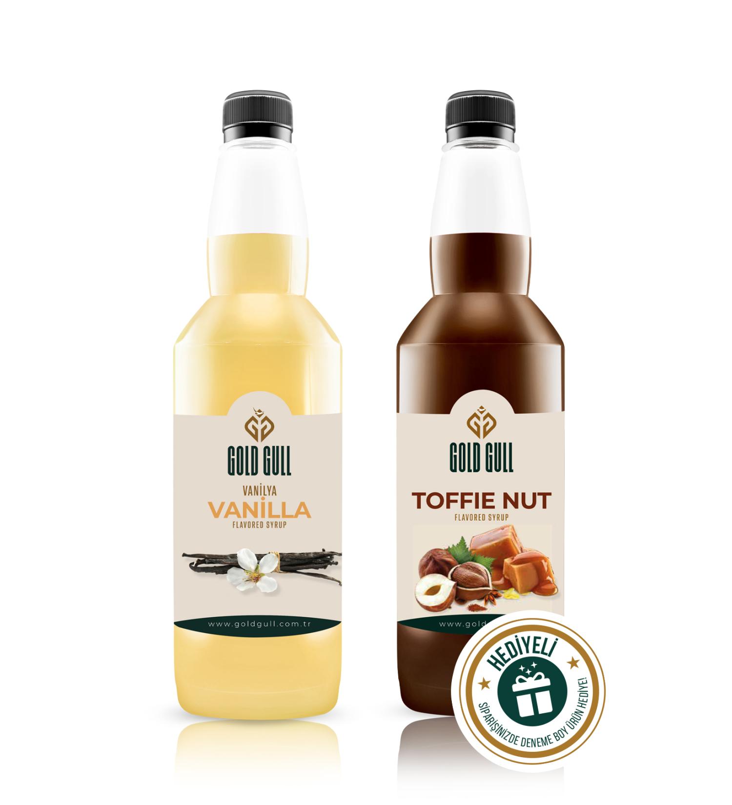 gold gull Toffee-Nut & Vanilla Flavored Coffee & Fruit Syrup 2 x 700 ml. - Buy Online on GoSupps.com
