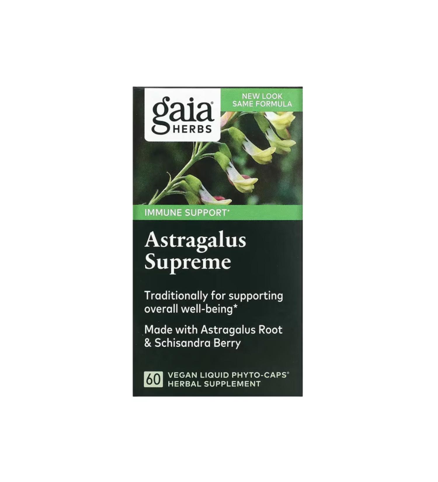 Gaia Herbs Astragalus Supreme 60 Vegan Liquid Phyto-Caps usa vers.324