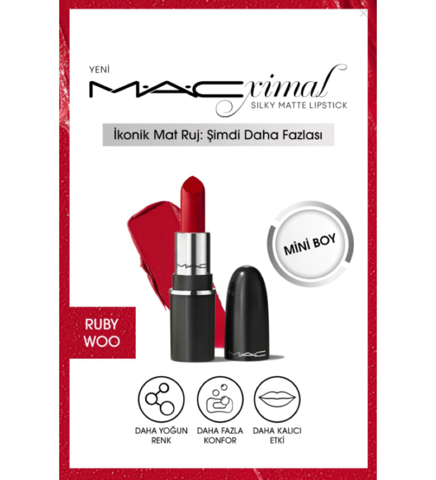 Mac MACximal Mini MAC Silky Matte Lipstick-RUBY WOO