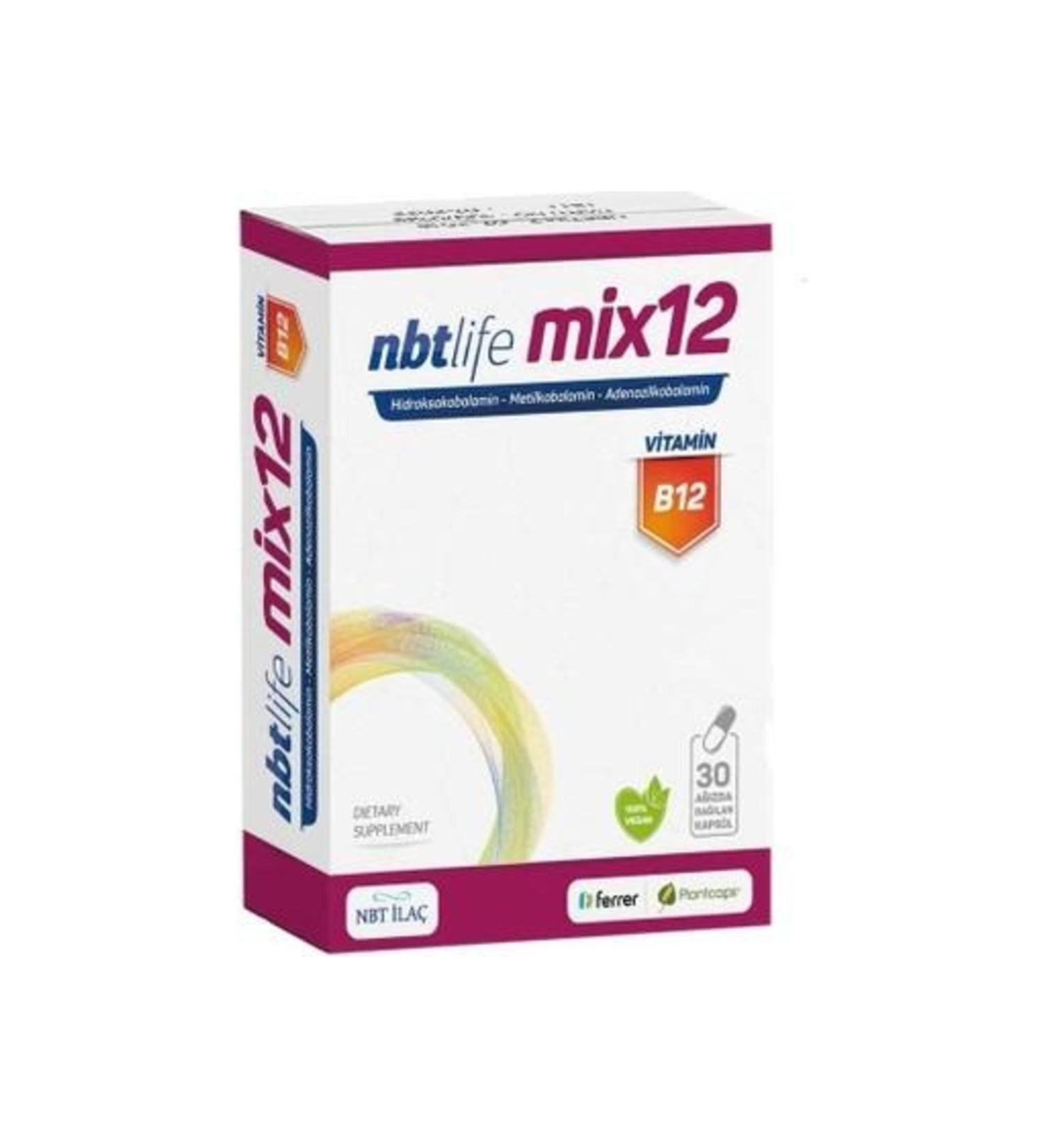 Nbt Drug Life Mix Vitamin B12 30 Capsules