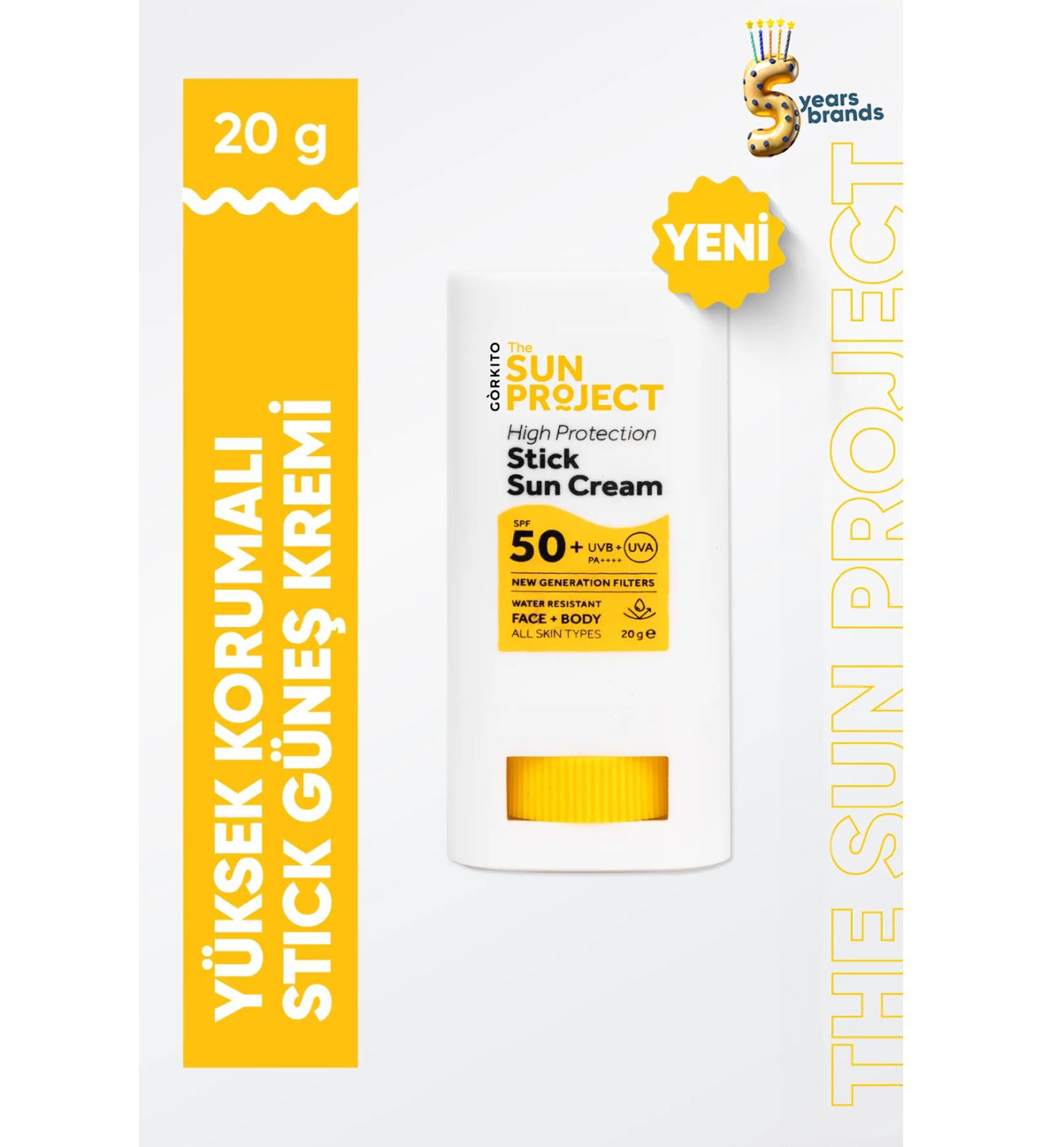 G rkito The Sun Project High Protection New Generation Filtered Waterproof Stick Sun Cream 50+ SPF PA 20 G - Buy Online on GoSupps.com