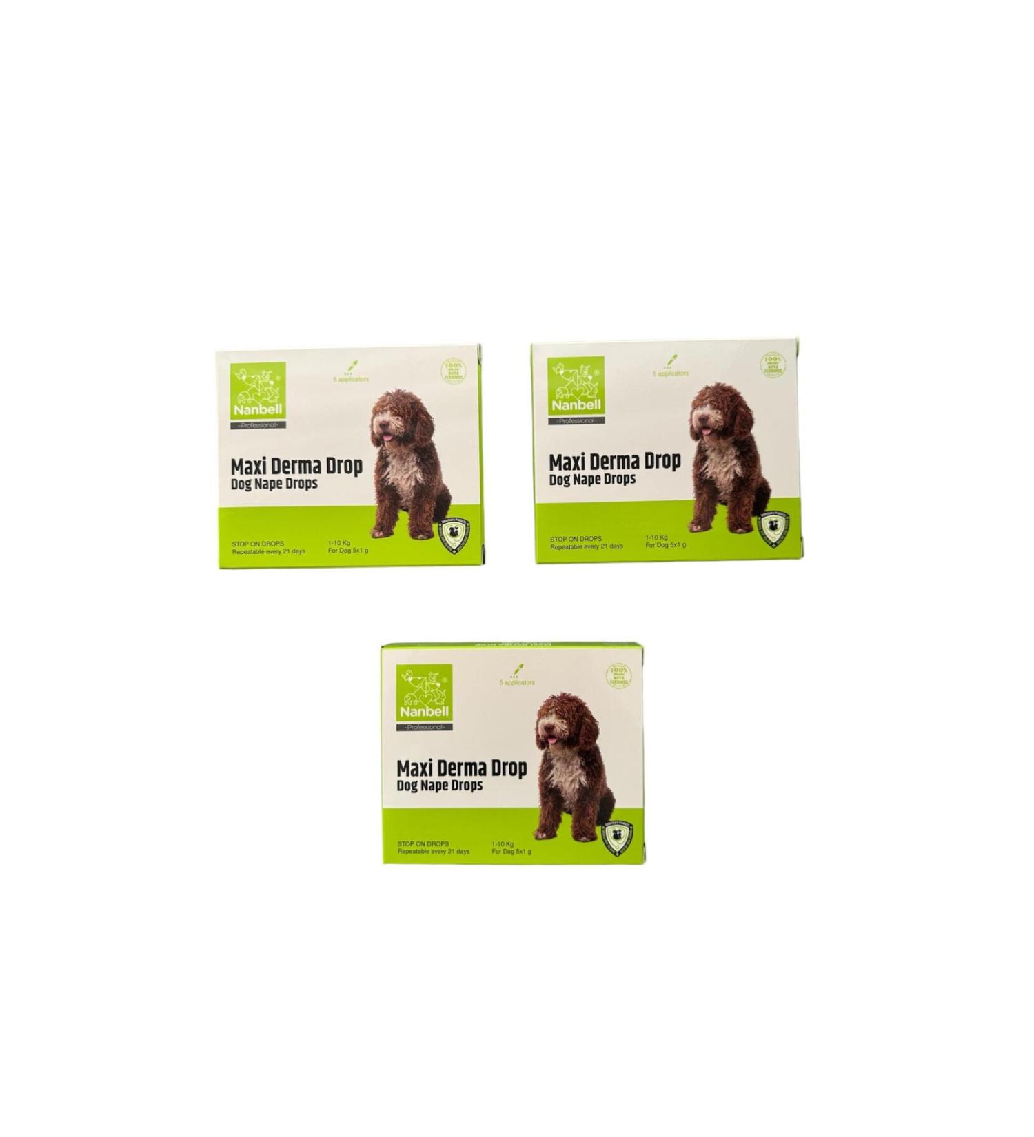 Nanbell 1-10kg Dog Neck Drop External Parasite Skin Care Product 5x1gr