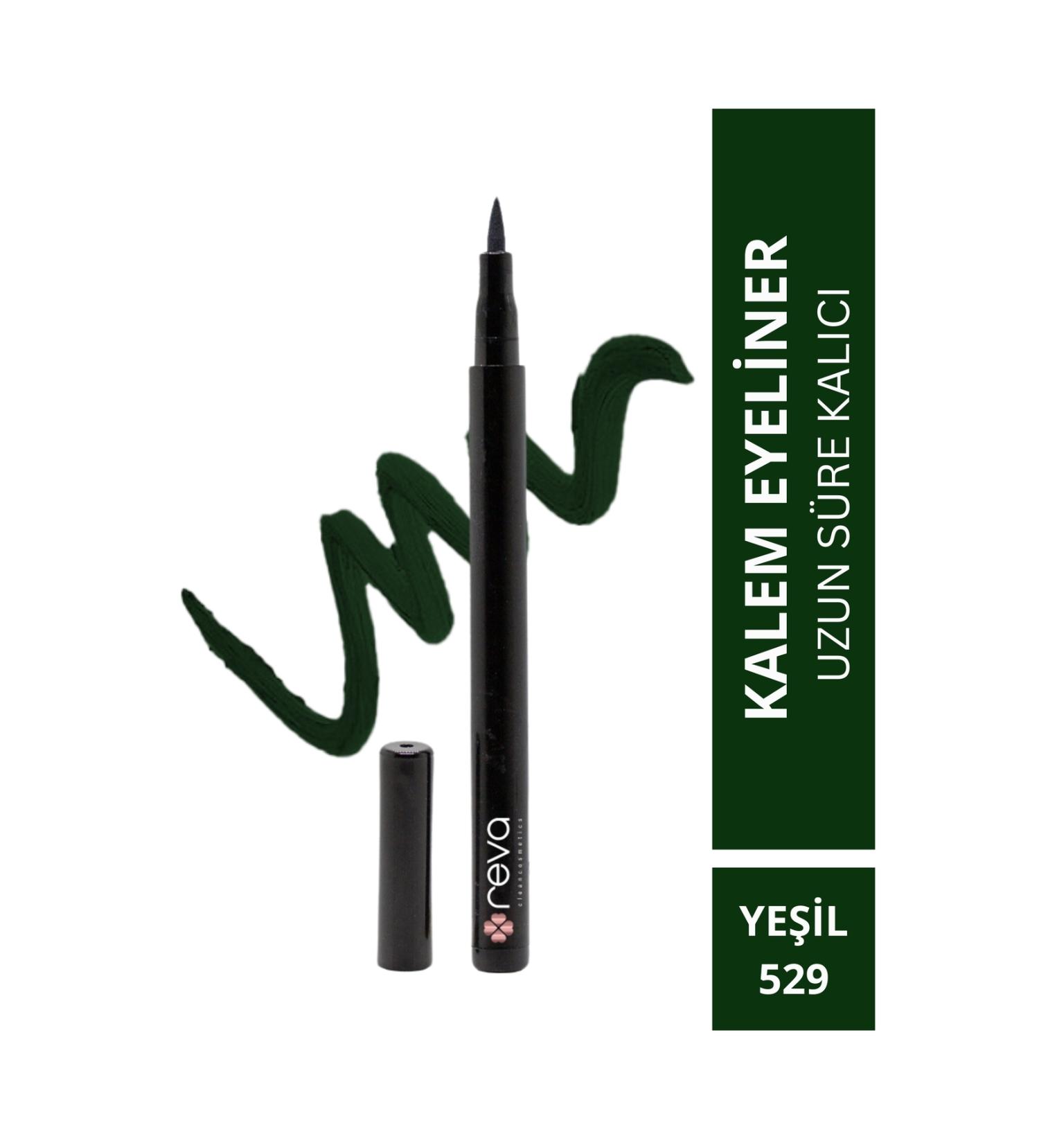 REVA Green Eye Pencil & Green Eyeliner No: 529 - Vegan & Clean Content