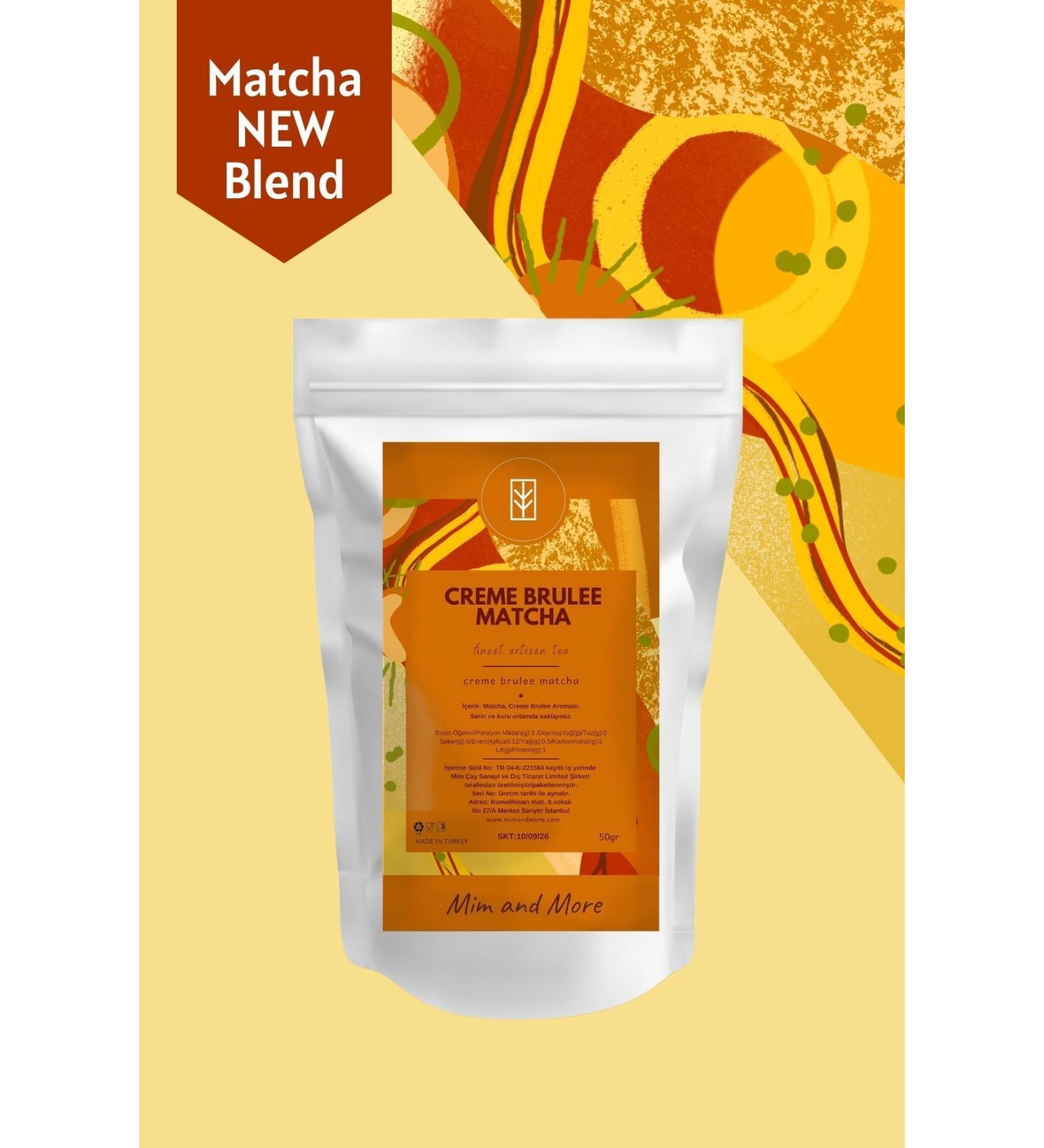 Mim and More Cr me Br l e Matcha - Cr me Br l e Flavored Matcha 50 gr - Buy Online on GoSupps.com