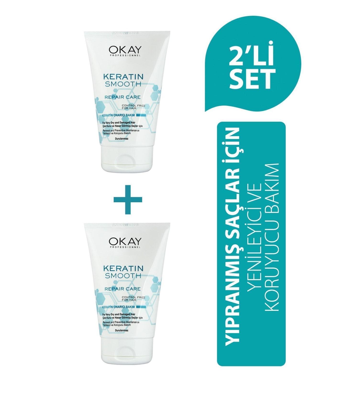 OKAYPROFESSIONNEL Keratin Smooth 2-Pack Leave-In Cream 100 ml