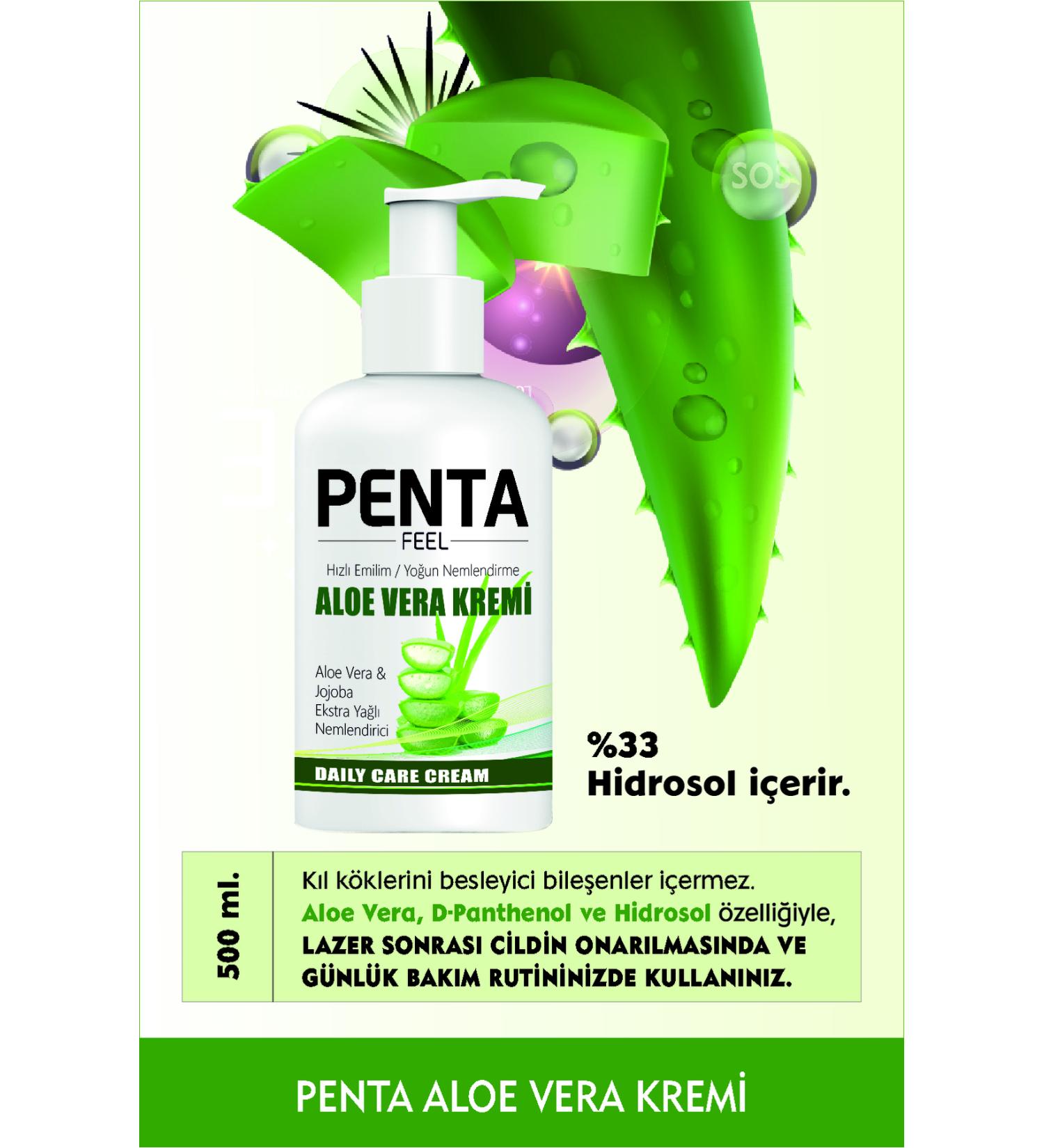 PENTA FEEL D-panthenol & aloe Vera Cream for Post-Laser Care and Daily Routine 500 ml - Buy Online on GoSupps.com