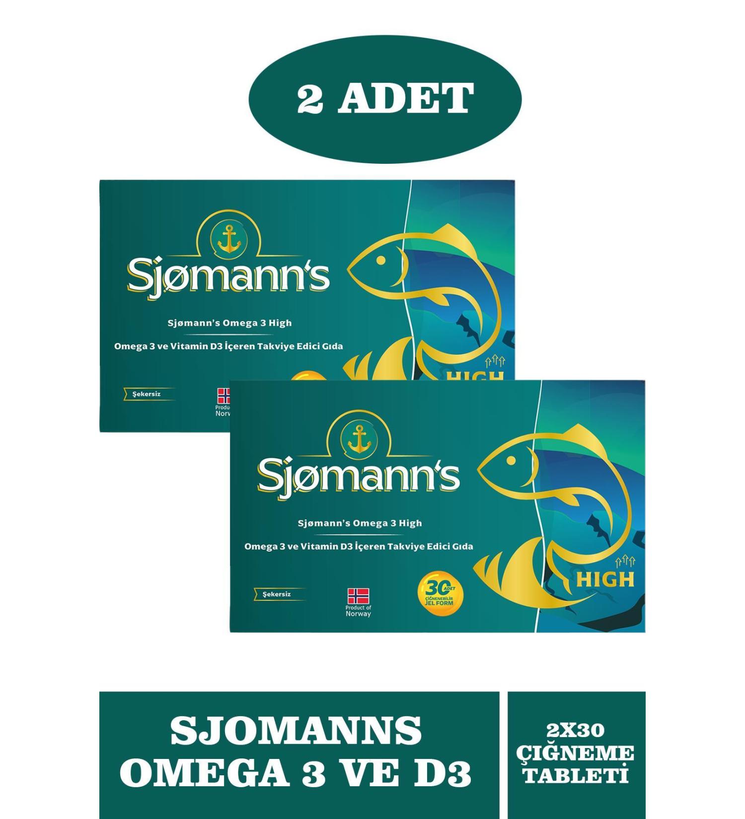 Sjomann's Omega-3 High 30 Chewable Gel Tablets 2 Pieces