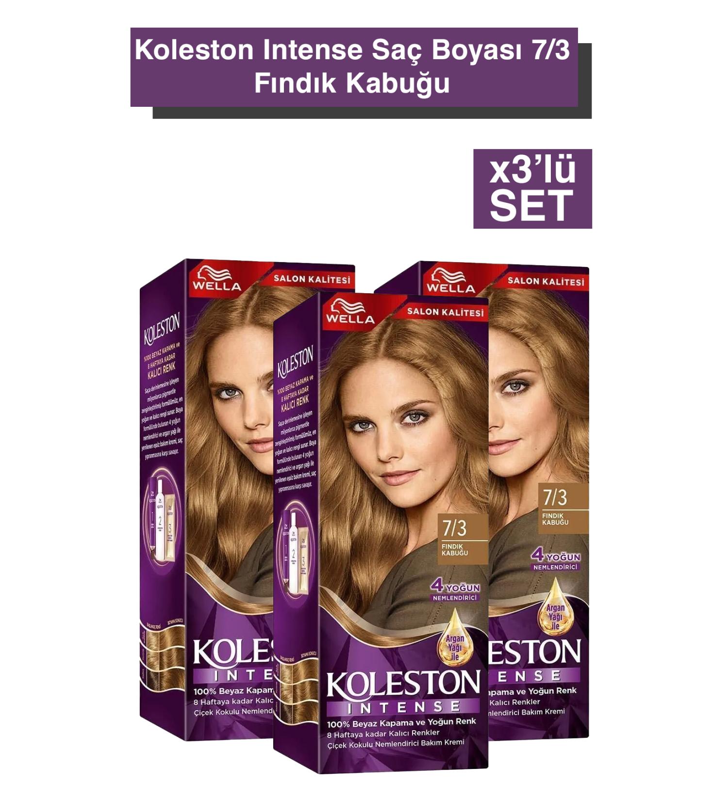 Wella Koleston Intense Hair Dye 7/3 Hazelnut Shell X3 Set - Buy Online on GoSupps.com