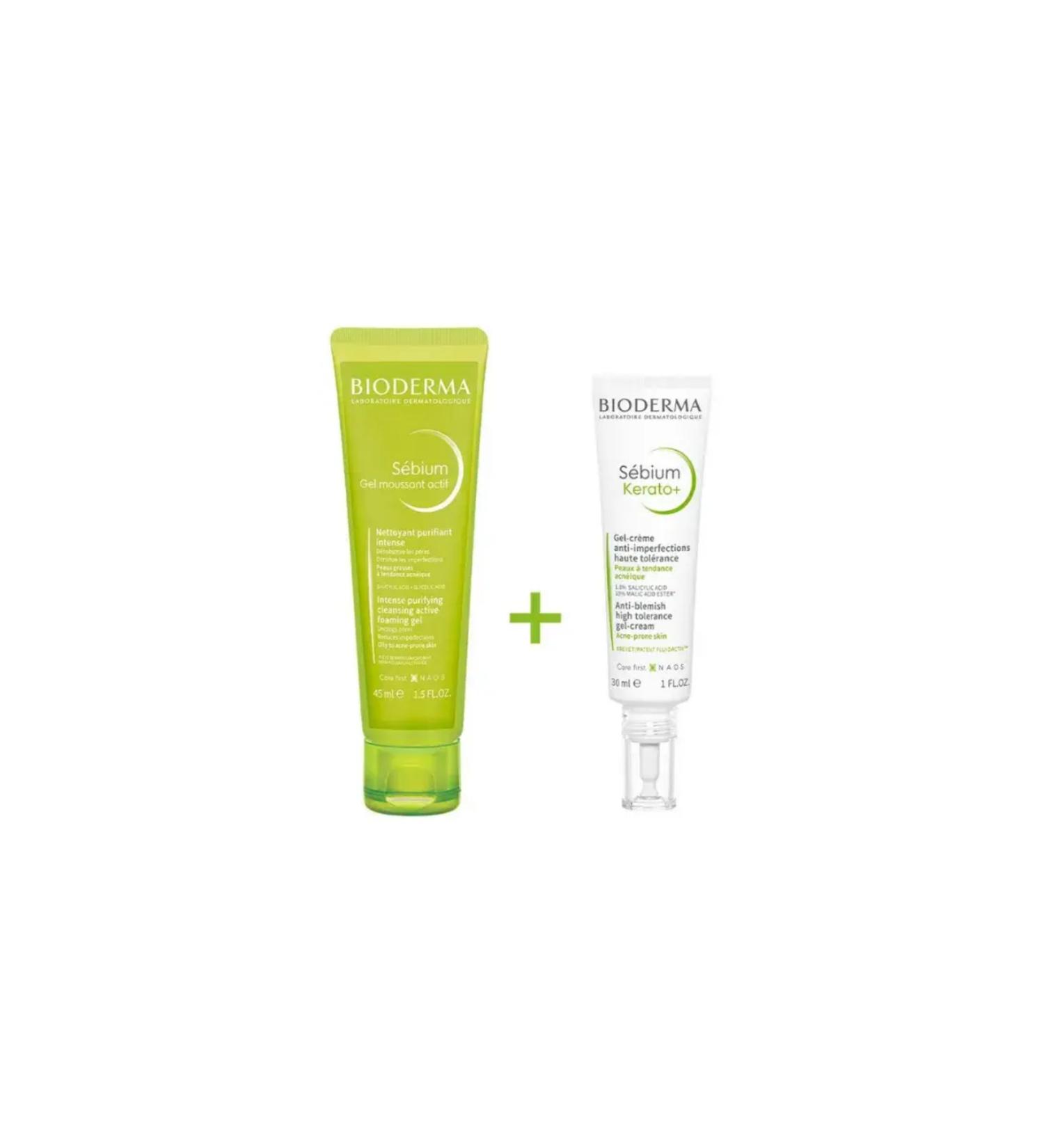 Bioderma SEBIUM KERATO+ 30ML + SEBIUM GEL ACTIVE 45ML