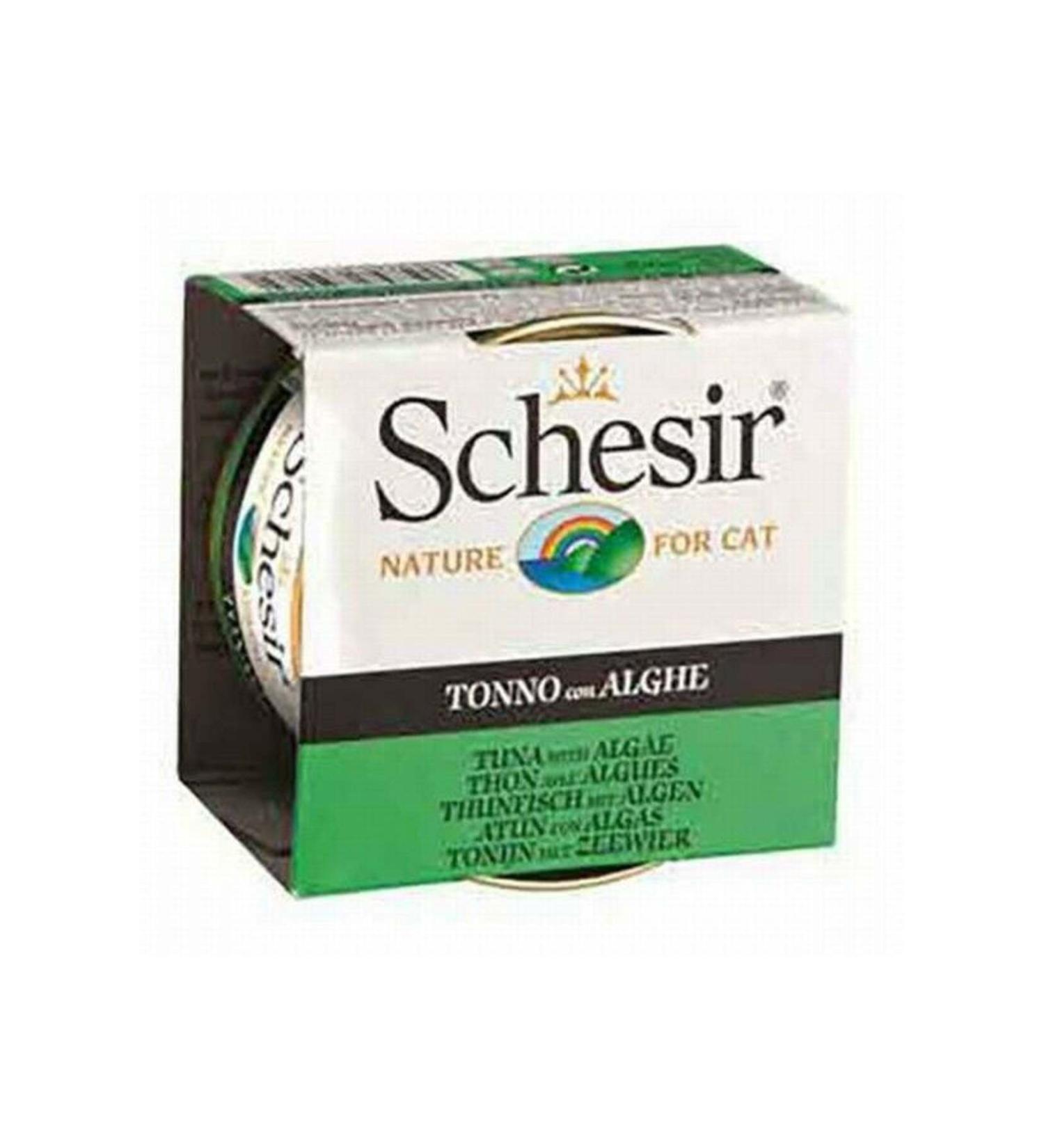Schesir Tuna and Seaweed Jelly Adult Cat Canned Food 85 gr - Petshopundan