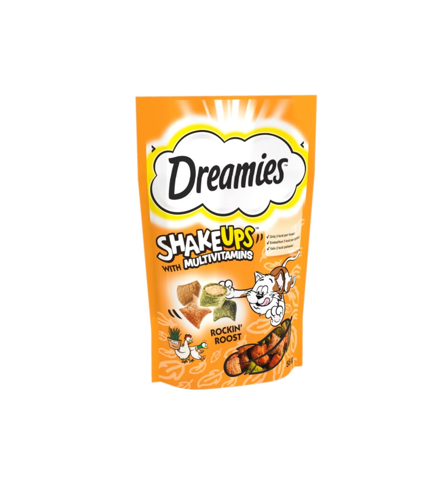 Dreamies Shakeups Multivitamin Cat and Kitten Reward Food 55 Gr x 6 Pieces