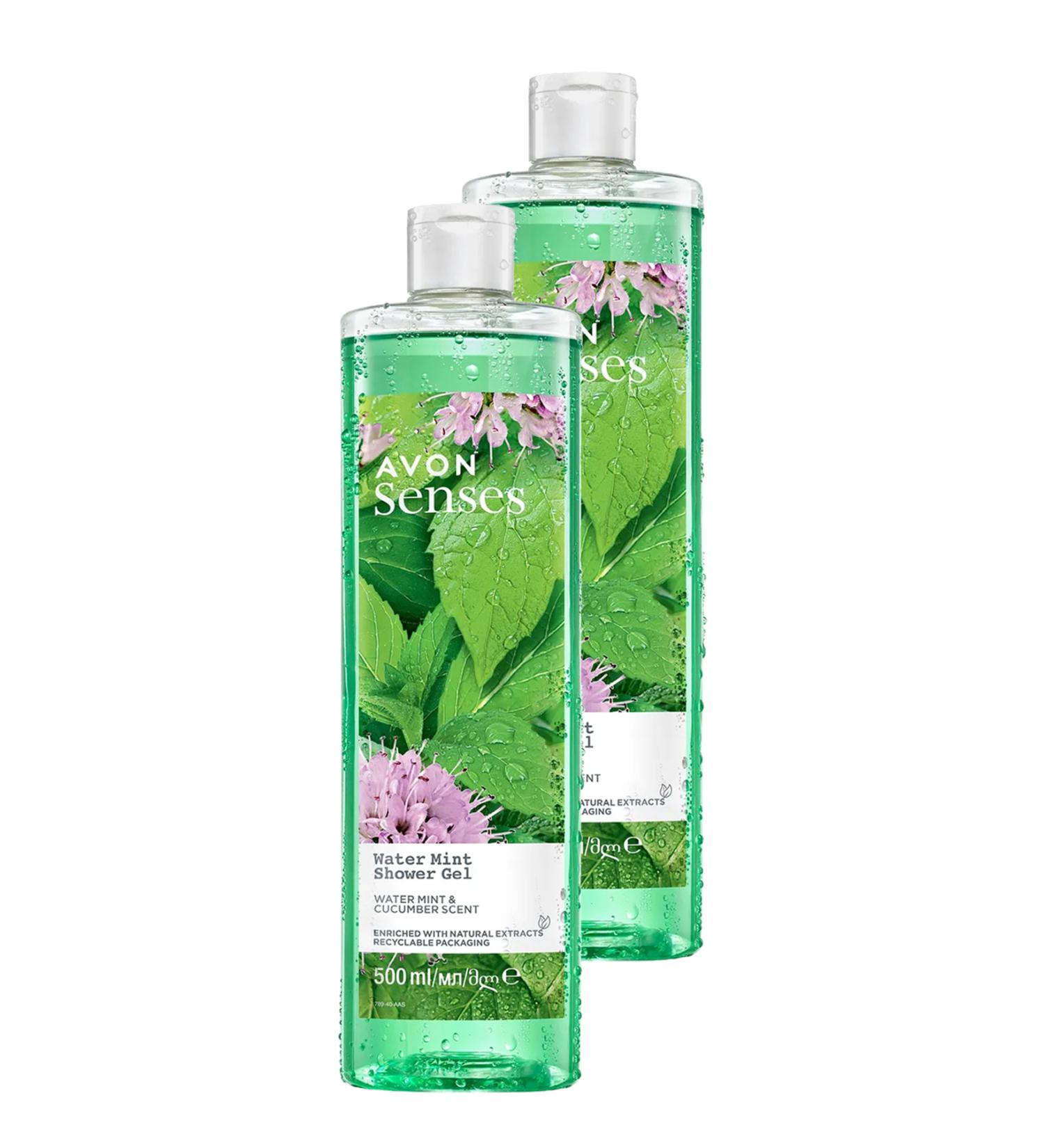 Avon Senses Water Mint Mint and Cucumber Scented Shower Gel 500 Ml. Set of Two - Buy Online on GoSupps.com