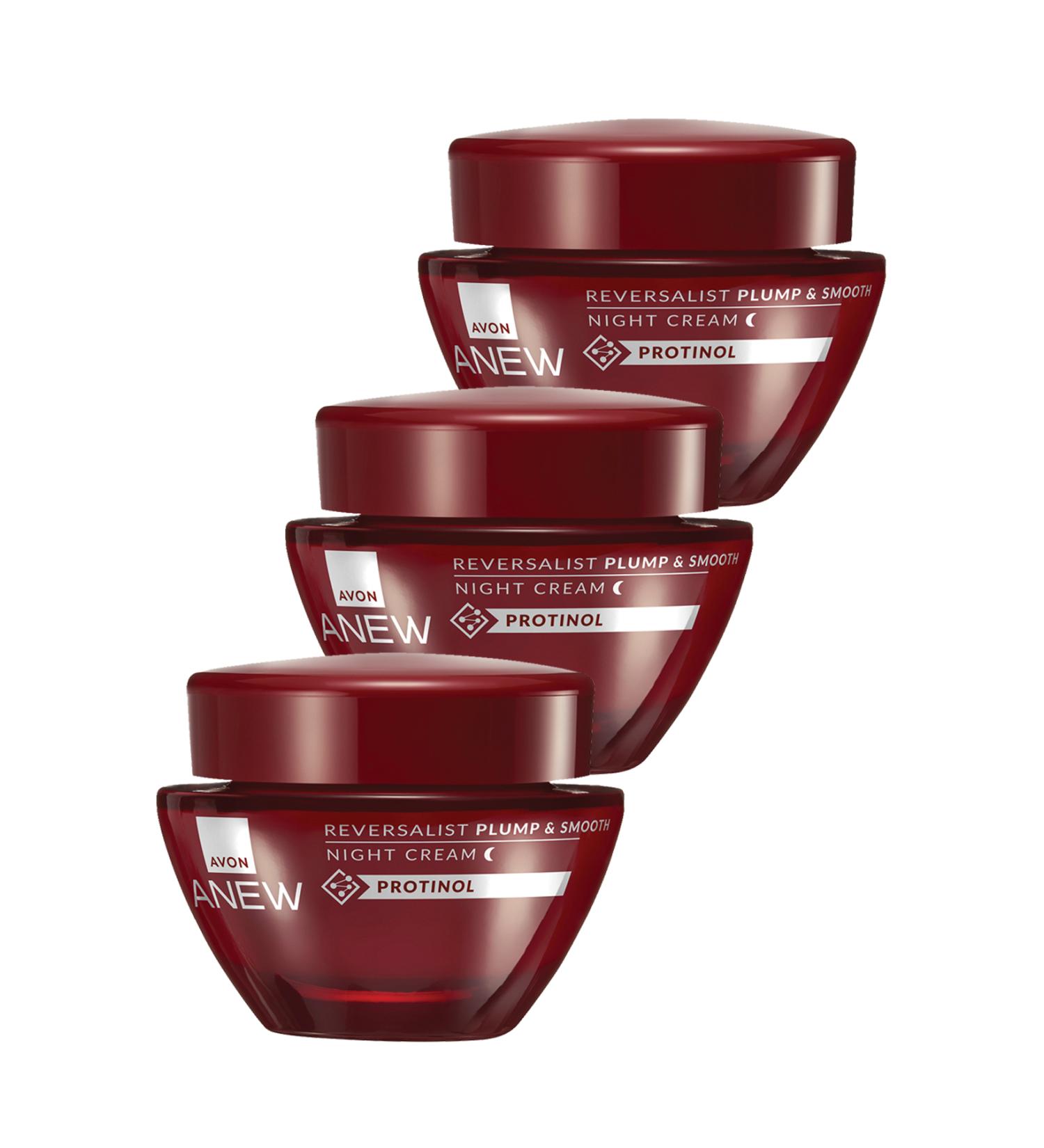 Avon Anew Reversalist Plump & Smooth Night Cream 50 Ml. Triple Set - Buy Online on GoSupps.com
