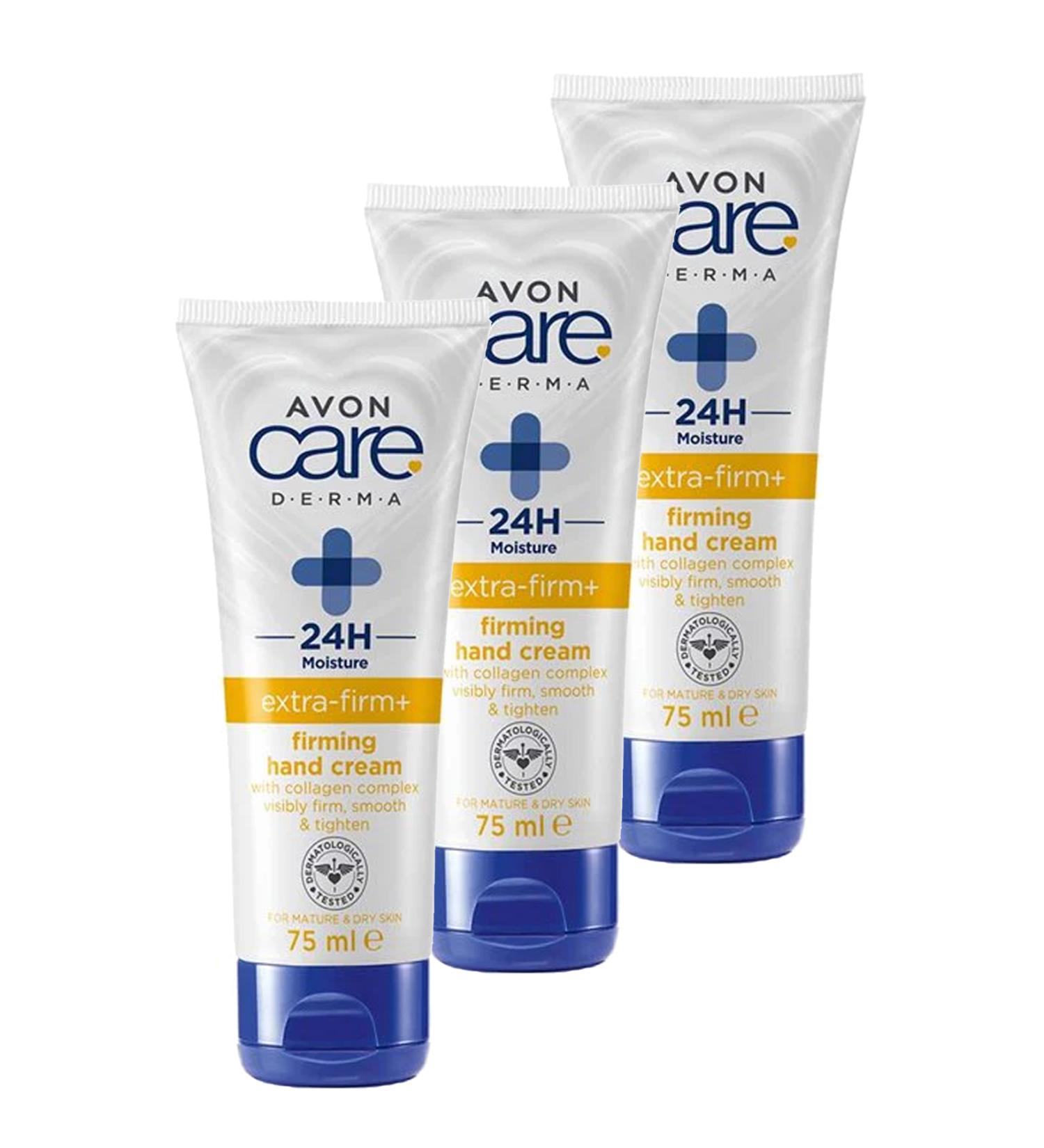 Avon Care Derma Extra Firming Hand Cream 75 Ml. Triple Set