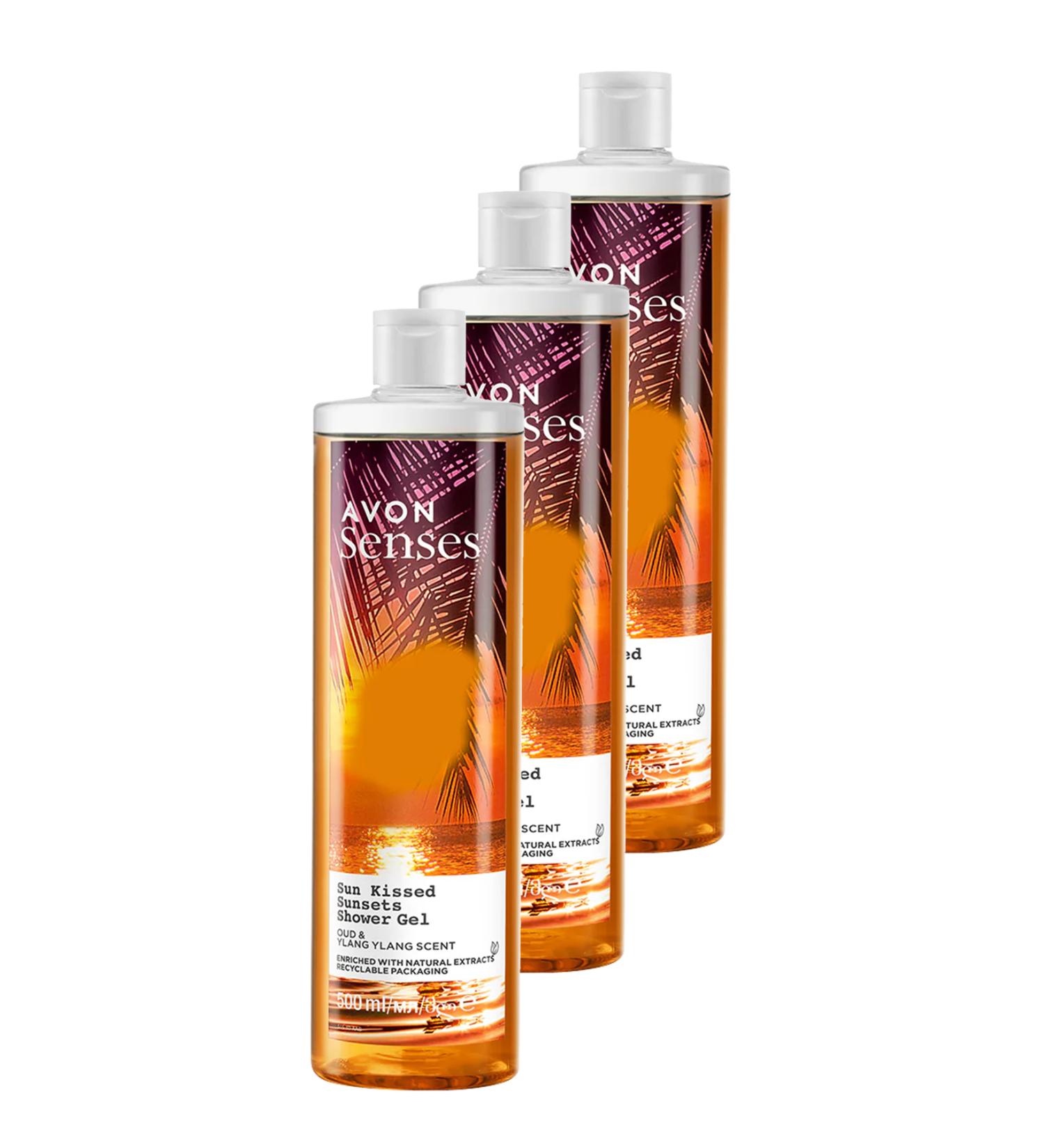 Avon Senses Sun Kissed Sunsets Shower Gel 500 Ml. Triple Set - Buy Online on GoSupps.com