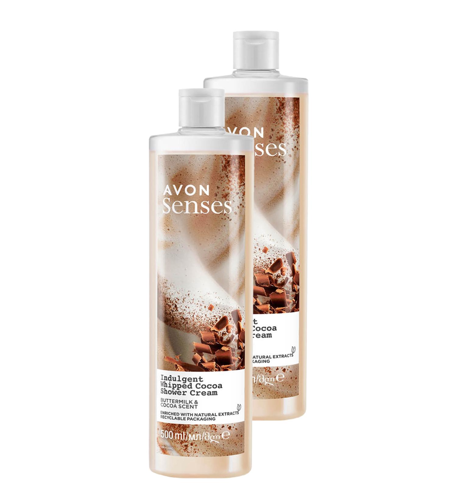 Avon Senses Indulgent Shower Cream with ButterMilk and Cocoa Extract 500 Ml. Set of Two - Buy Online on GoSupps.com