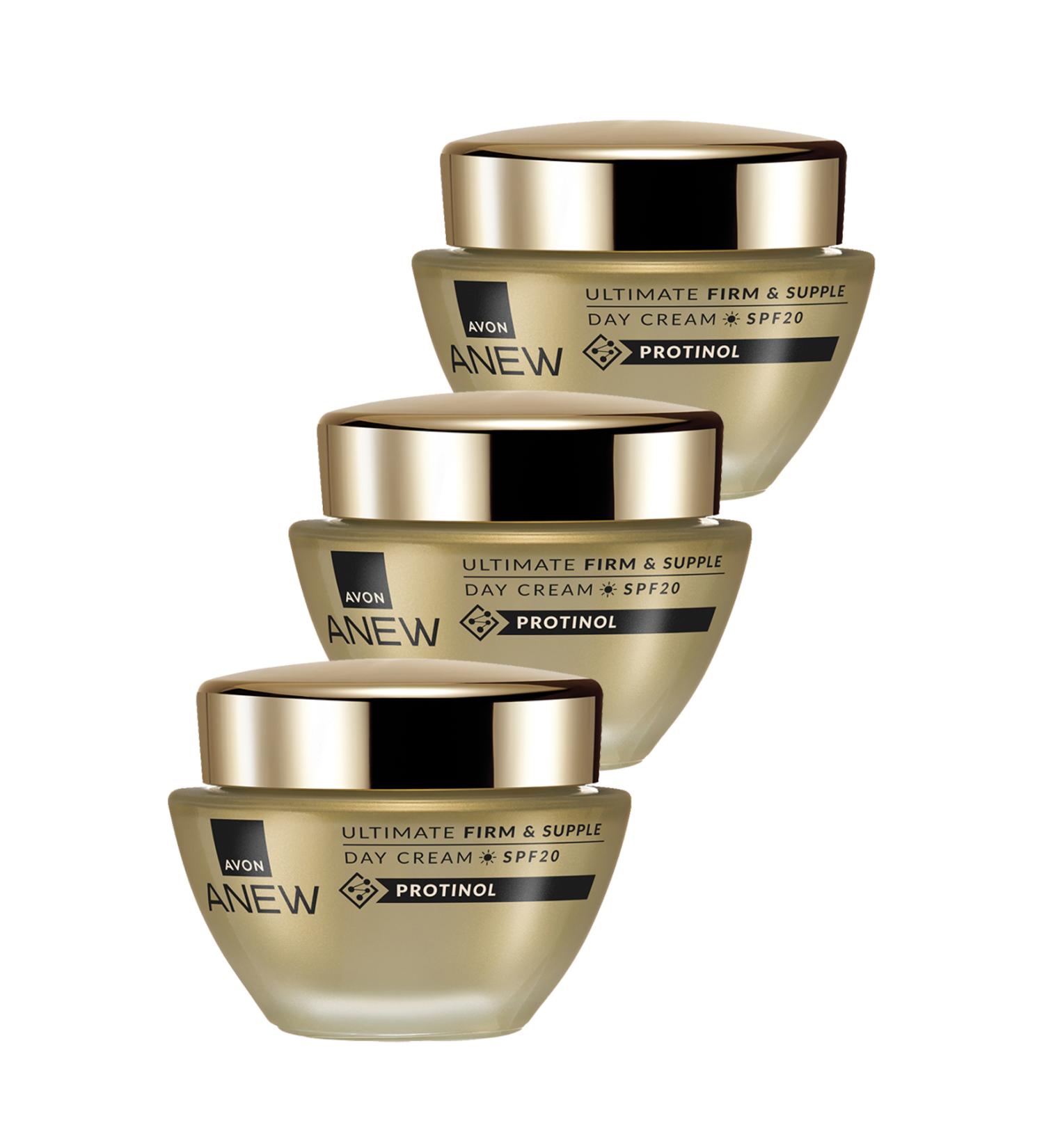 Avon Anew Ultimate Firm & Supple Day Cream SPF20 50 Ml. Triple Set - Buy Online on GoSupps.com